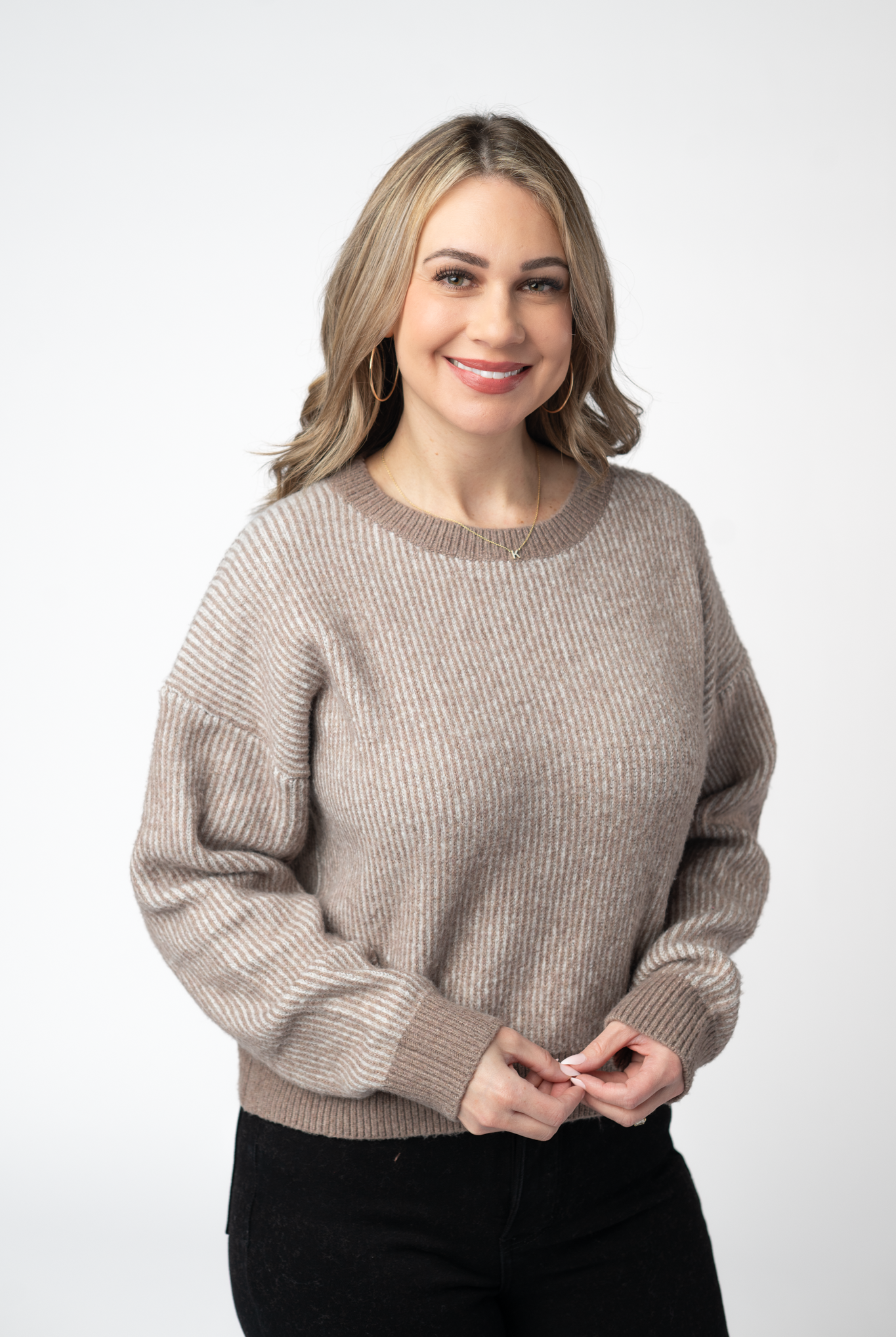 IN STOCK Josie Cozy Crew Sweater - Mocha-sweater-Dear Me Southern Boutique, located in DeRidder, Louisiana
