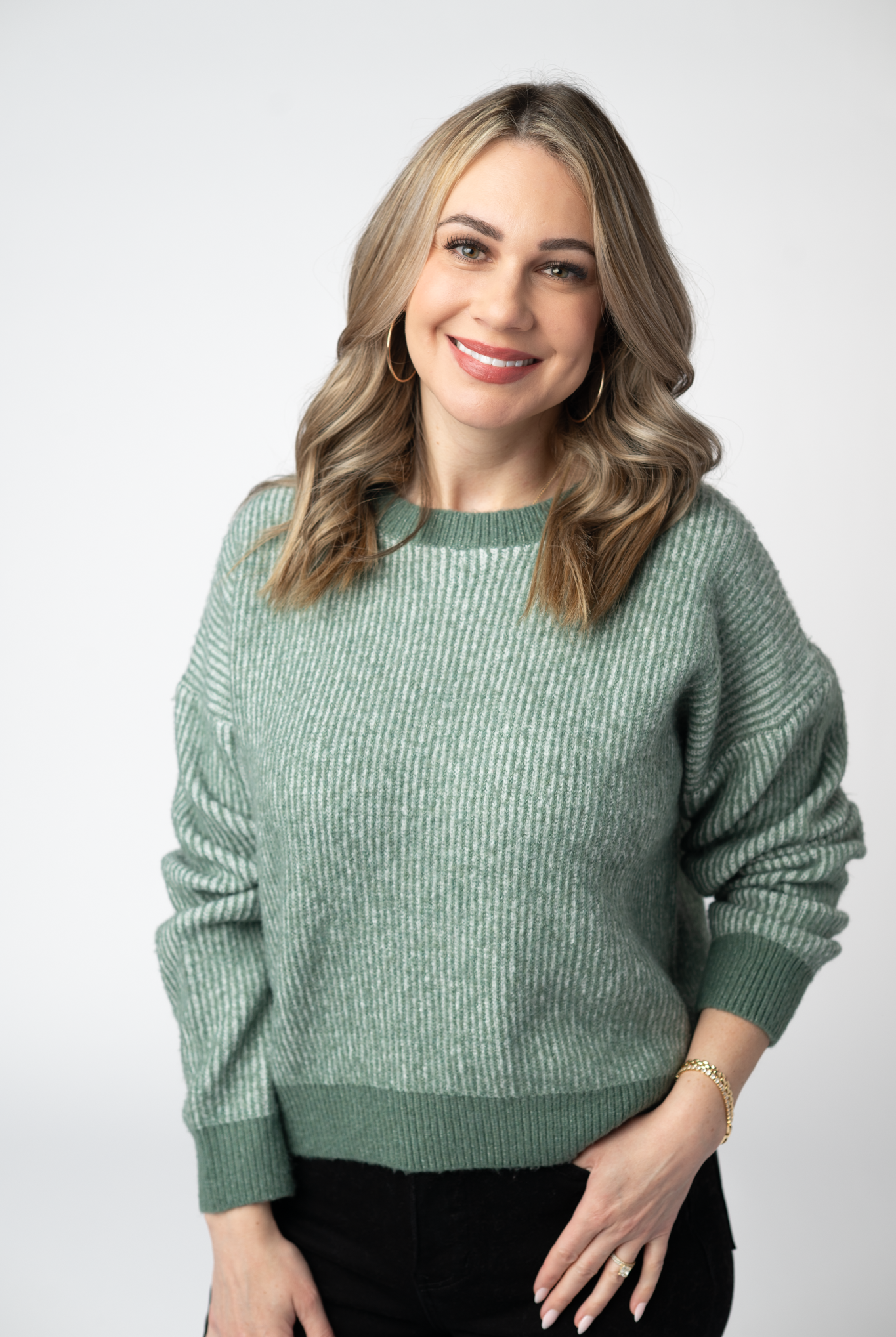 IN STOCK Josie Cozy Crew Sweater - Sage-sweater-Dear Me Southern Boutique, located in DeRidder, Louisiana