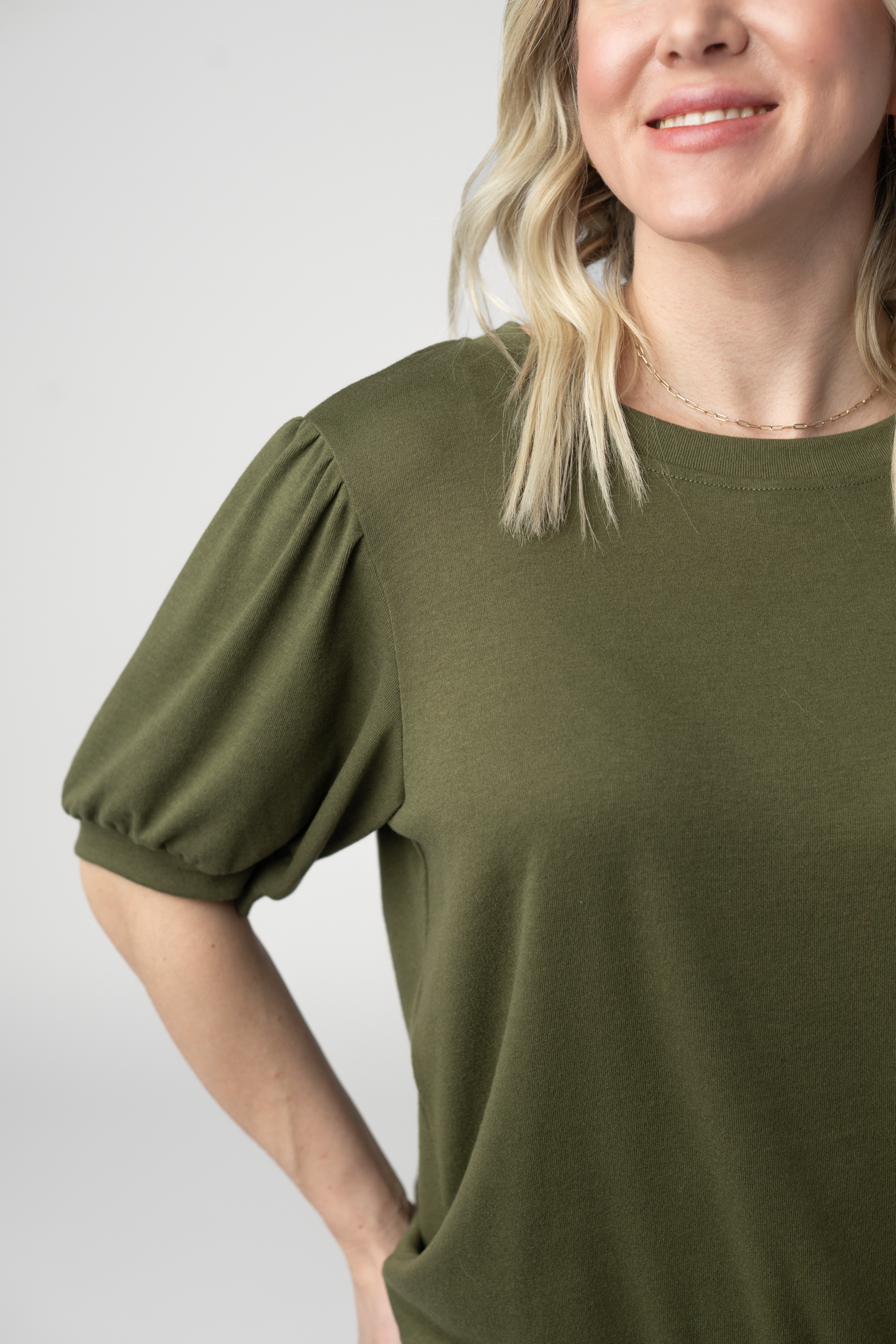 IN STOCK Katie Cozy Top - Olive-Tops-Dear Me Southern Boutique, located in DeRidder, Louisiana