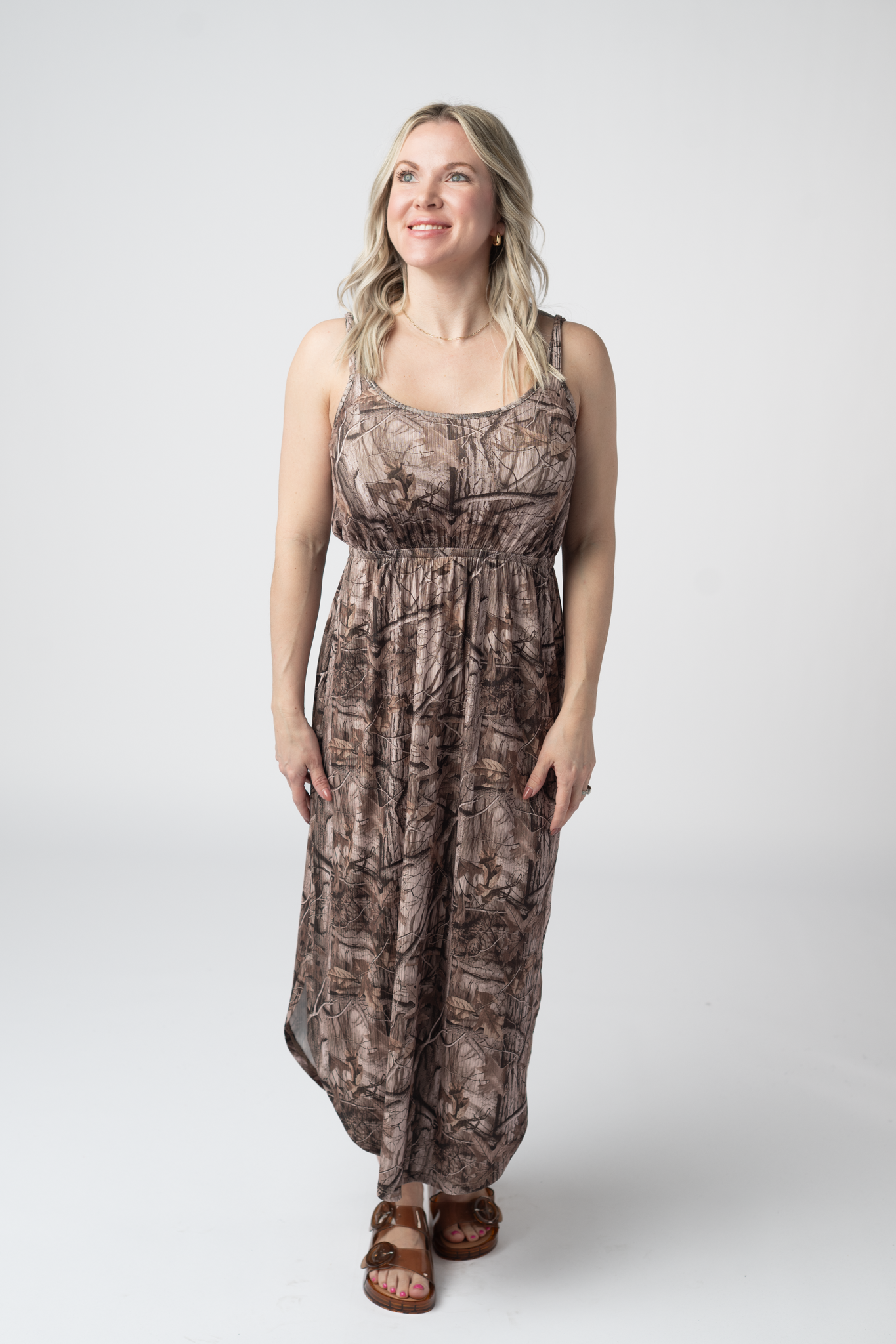 IN STOCK Reagan Dress - Camo FINAL SALE-dress-Dear Me Southern Boutique, located in DeRidder, Louisiana