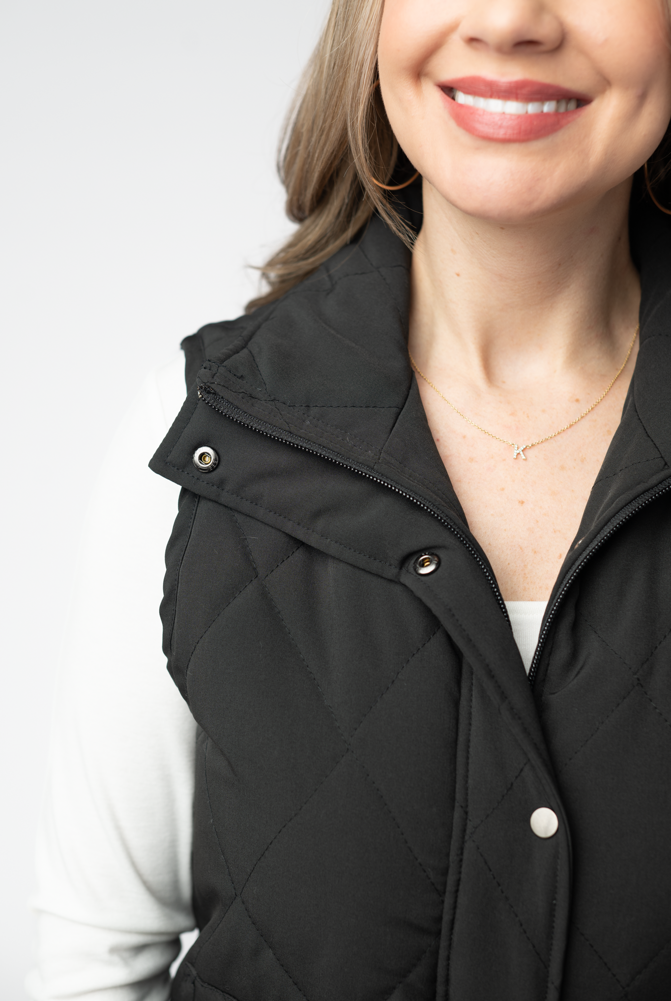IN STOCK Remy Zip Up Vest - Black-Vest-Dear Me Southern Boutique, located in DeRidder, Louisiana