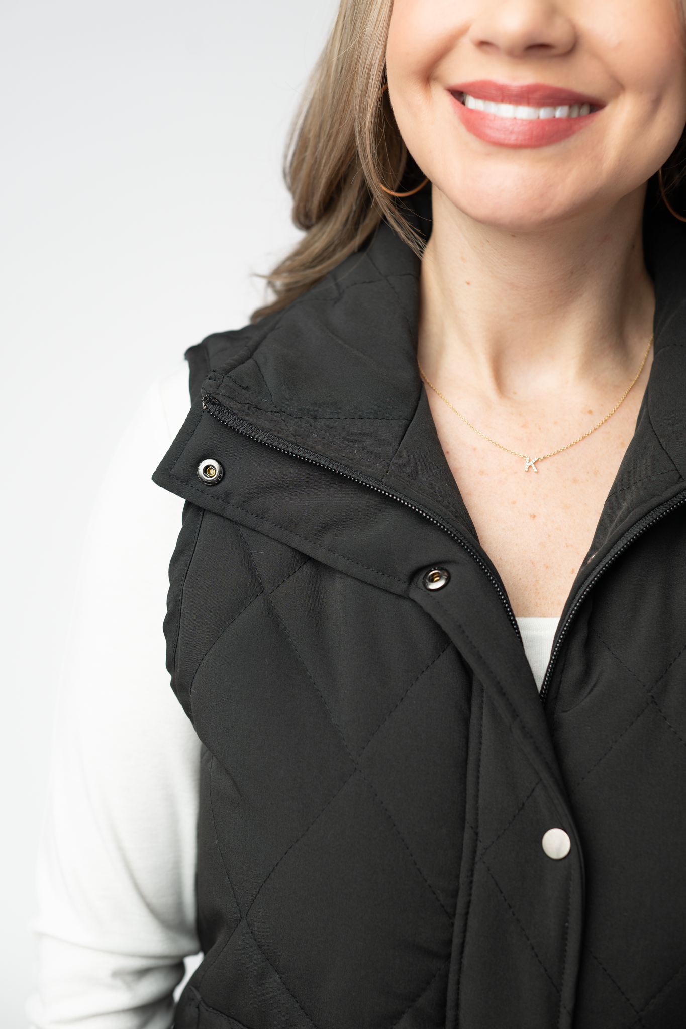 IN STOCK Remy Zip Up Vest - Black-Vest-Dear Me Southern Boutique, located in DeRidder, Louisiana