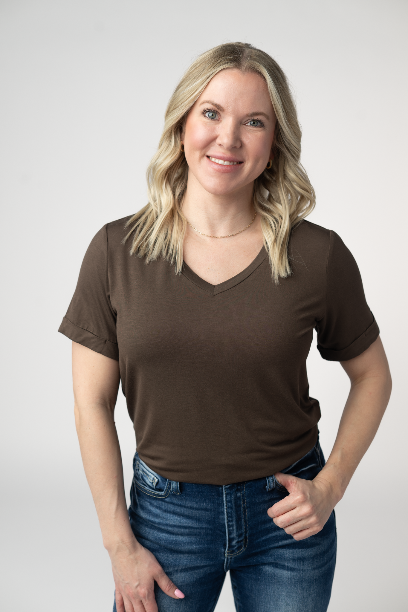 IN STOCK Sophie Top - Brown-Shirts-Dear Me Southern Boutique, located in DeRidder, Louisiana