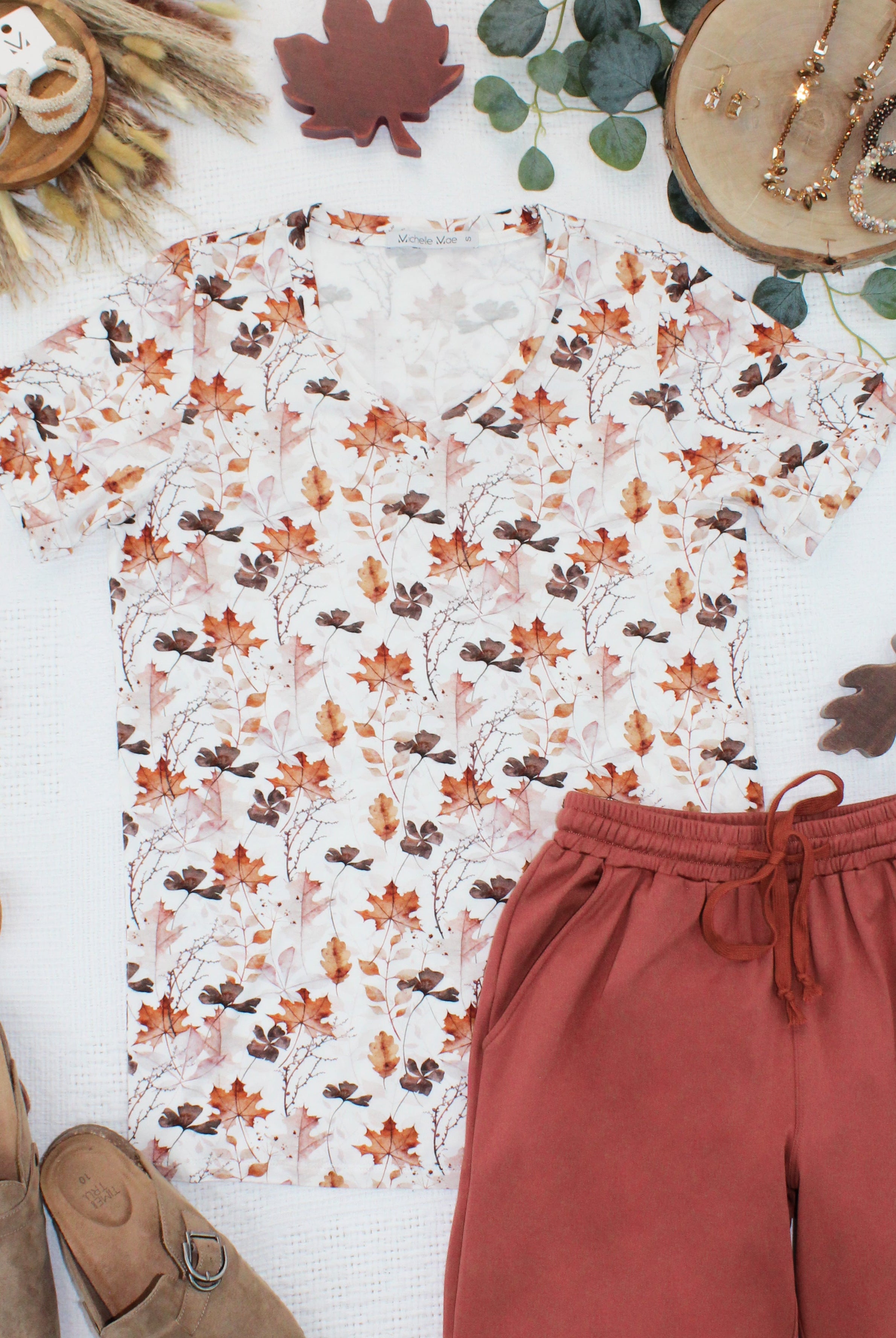 IN STOCK Sophie Top - Fall Foliage-Shirts-Dear Me Southern Boutique, located in DeRidder, Louisiana