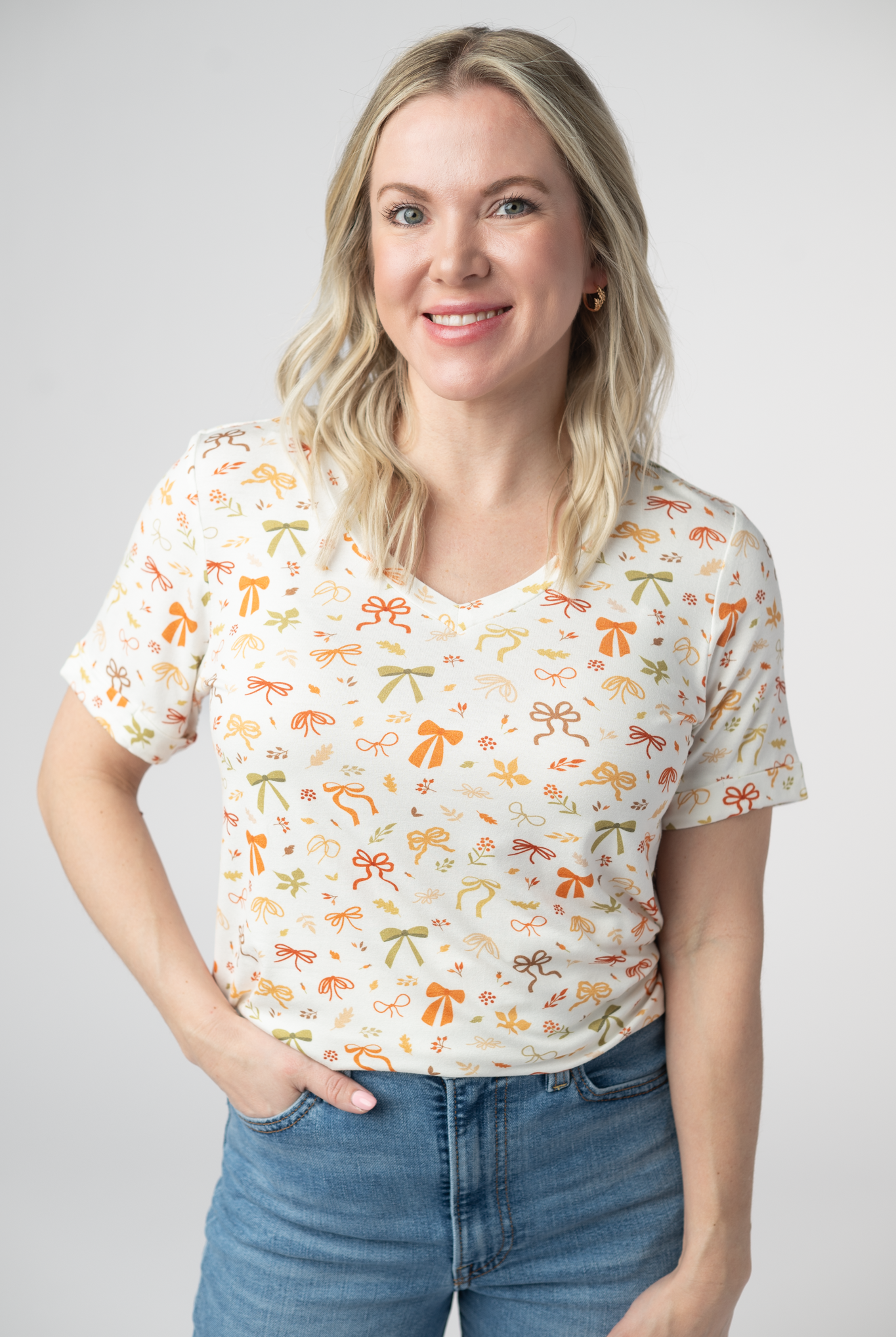 IN STOCK Sophie Top - Harvest Bows-Shirts-Dear Me Southern Boutique, located in DeRidder, Louisiana