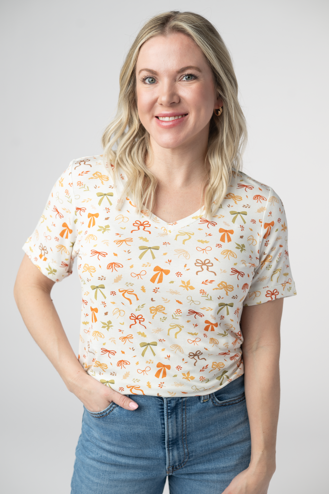 IN STOCK Sophie Top - Harvest Bows-Shirts-Dear Me Southern Boutique, located in DeRidder, Louisiana