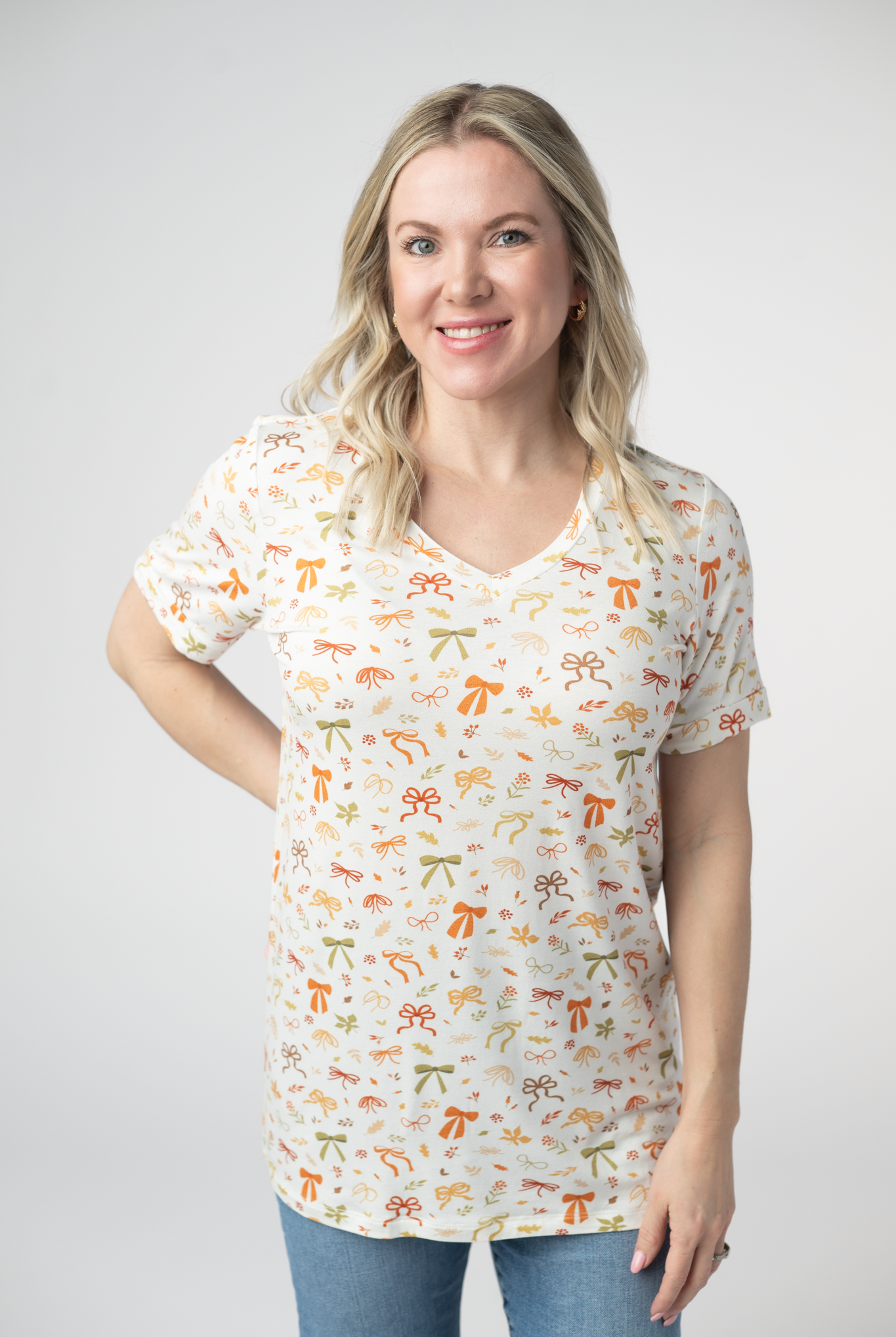 IN STOCK Sophie Top - Harvest Bows-Shirts-Dear Me Southern Boutique, located in DeRidder, Louisiana