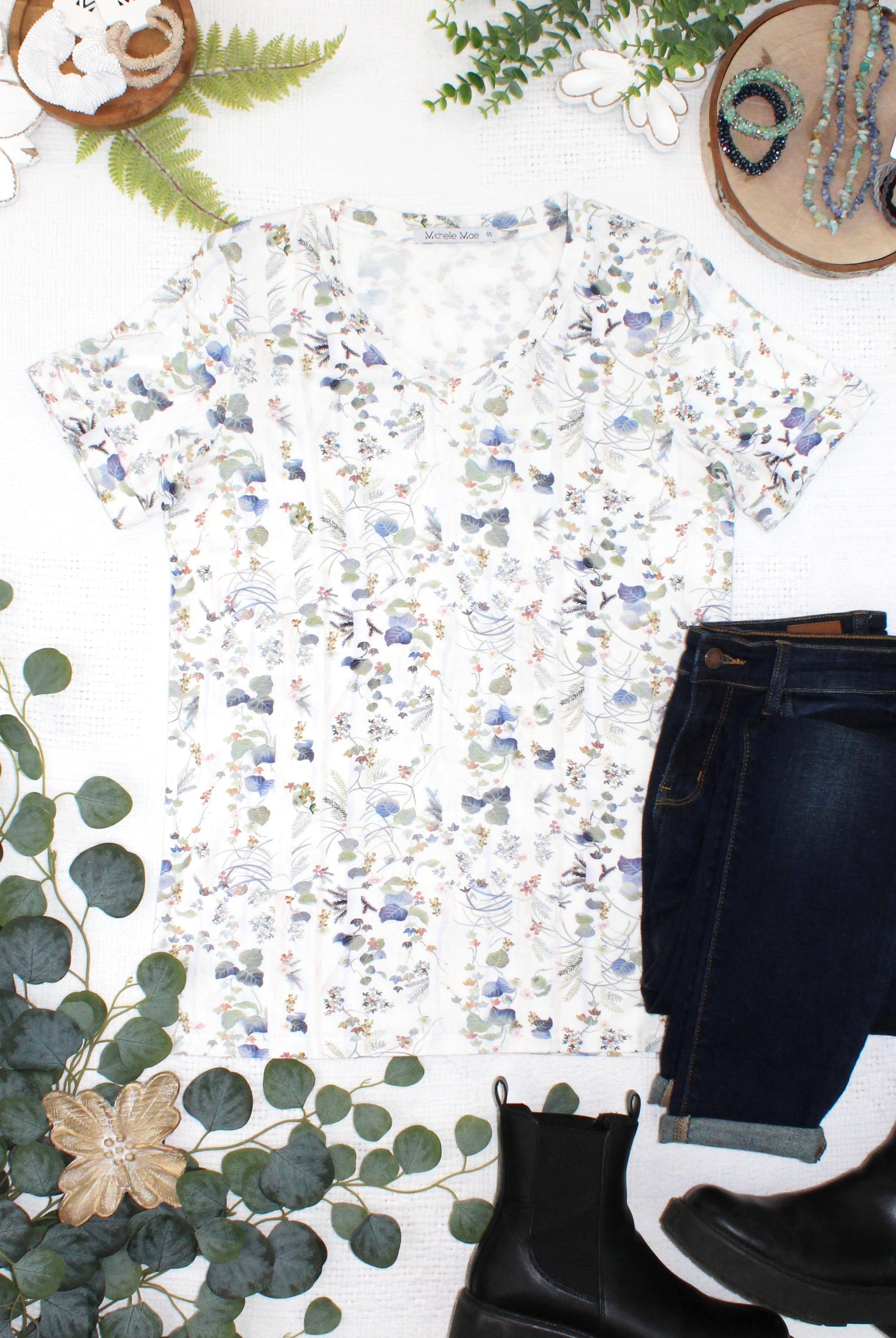 IN STOCK Sophie Top - Olive Meadow-Shirts-Dear Me Southern Boutique, located in DeRidder, Louisiana