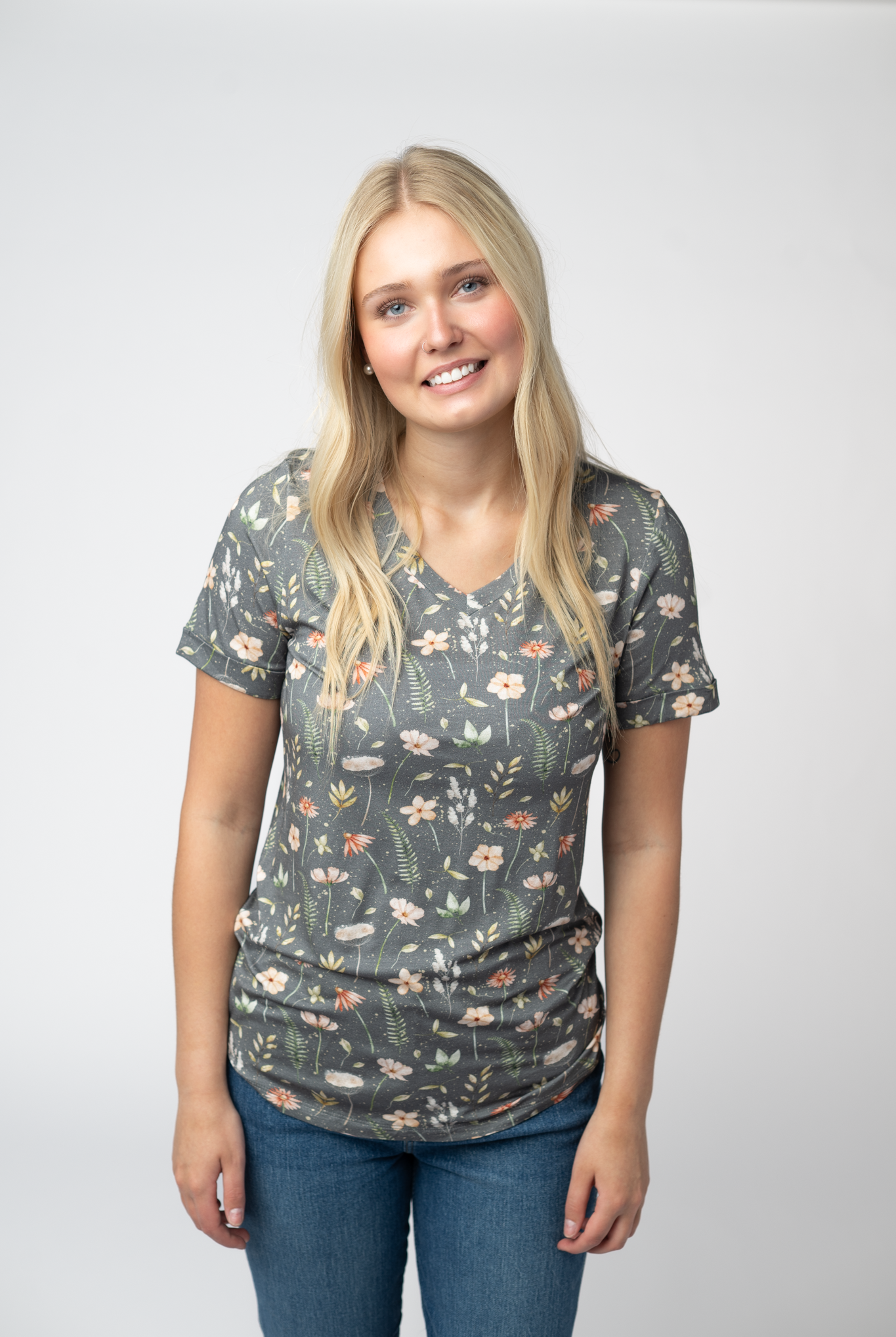 IN STOCK Sophie Top - Wildflower Meadow-Shirts-Dear Me Southern Boutique, located in DeRidder, Louisiana