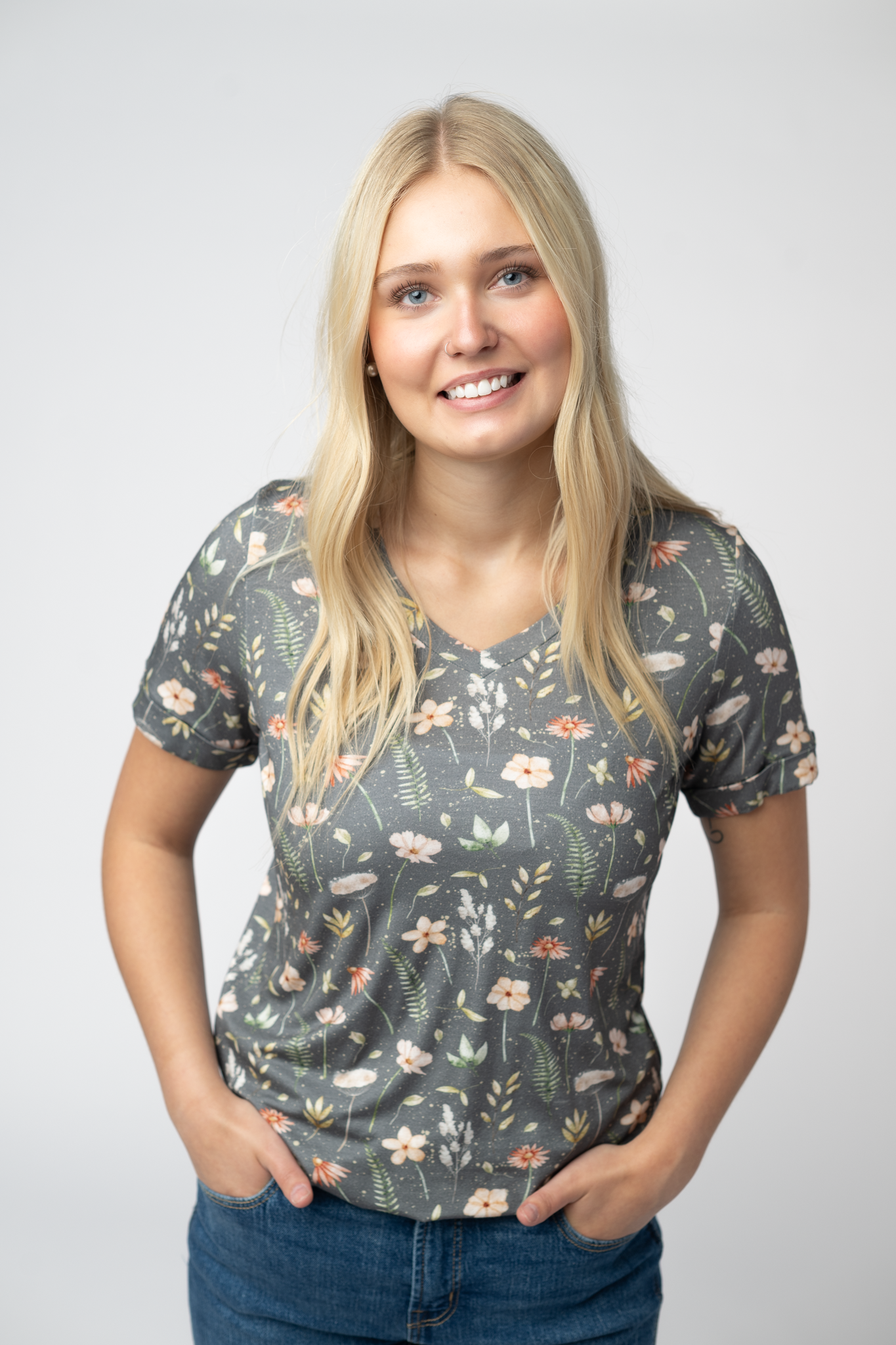 IN STOCK Sophie Top - Wildflower Meadow-Shirts-Dear Me Southern Boutique, located in DeRidder, Louisiana