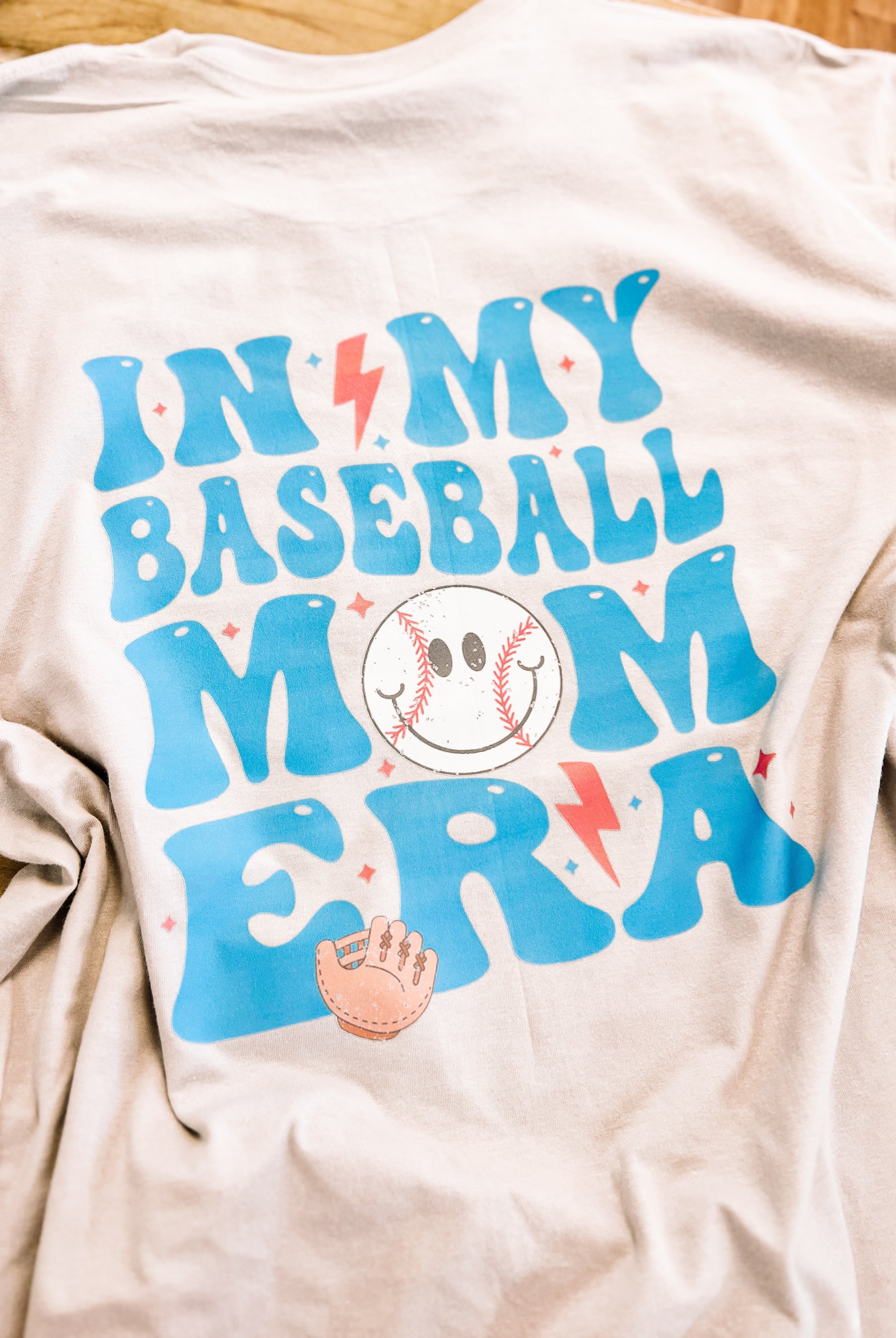 In My Baseball Mom Era Tee-Graphic Tops-Dear Me Southern Boutique, located in DeRidder, Louisiana