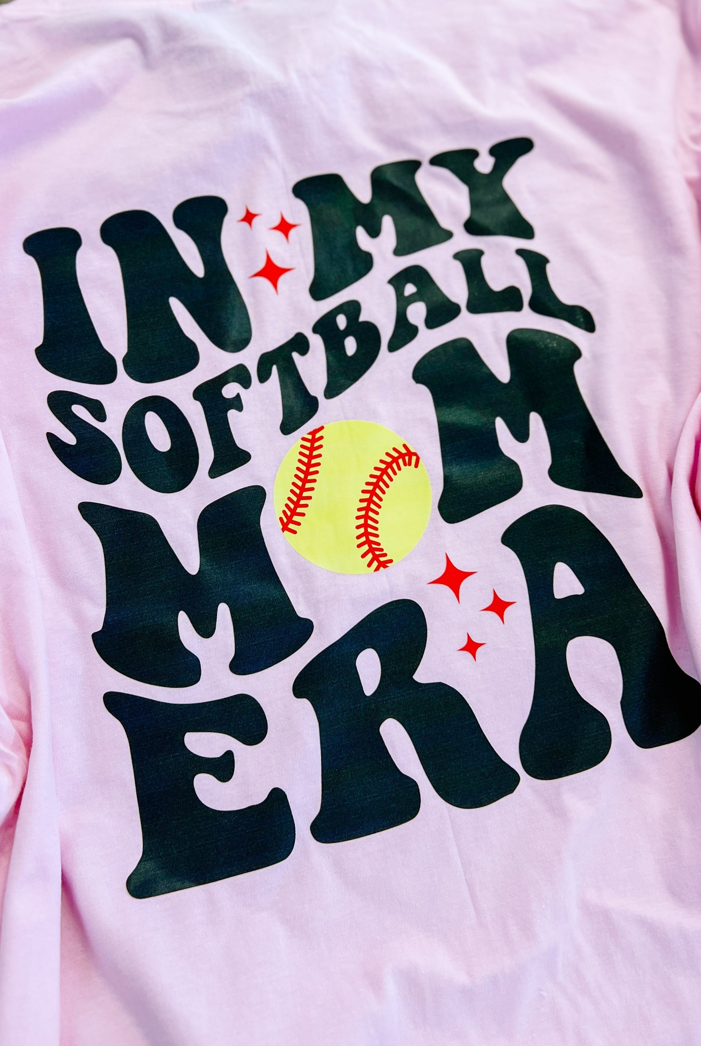 In My Softball Mom Era Tee-Graphic Tops-Dear Me Southern Boutique, located in DeRidder, Louisiana