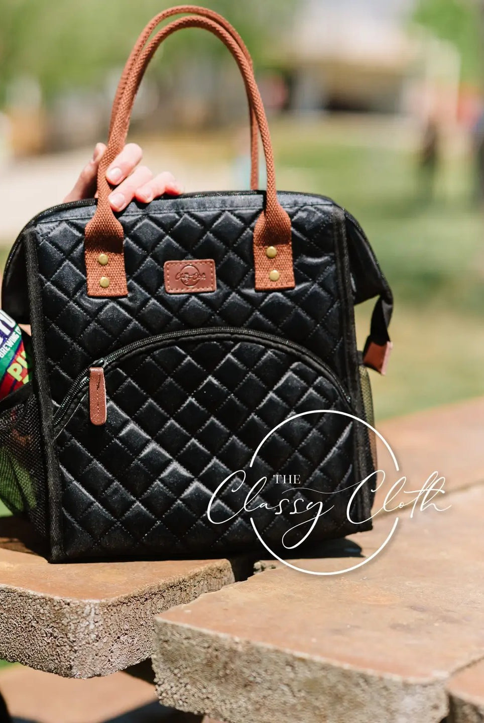 Insulated Quilted Cooler Lunch Bag-Other Accessories-Dear Me Southern Boutique, located in DeRidder, Louisiana