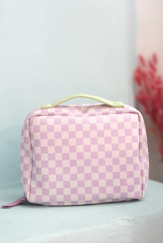 Jadelynn Brooke Hanging Organizer- Daydream Checkered-Travel Bag-Dear Me Southern Boutique, located in DeRidder, Louisiana