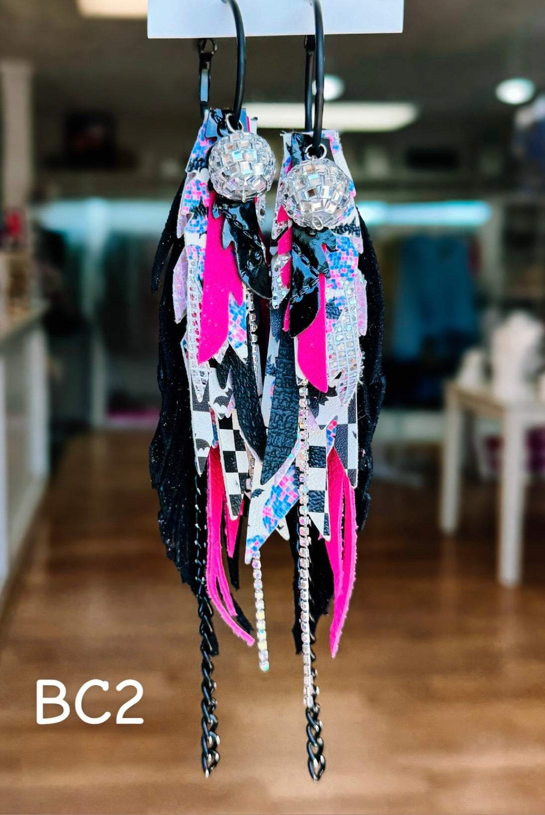 Jak Sprat BOO-jee Collection: Medium Mic Drop Dangles-Earrings-Dear Me Southern Boutique, located in DeRidder, Louisiana