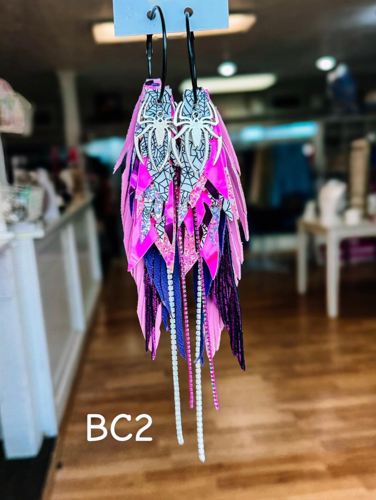 Jak Sprat BOO-jee Collection: Mega Mic Drop Dangles-Jewelry - Earrings-Dear Me Southern Boutique, located in DeRidder, Louisiana