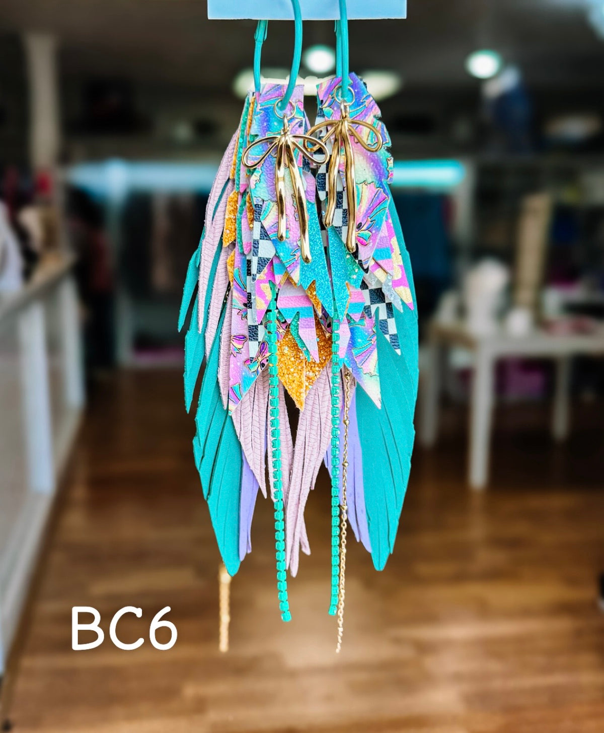 Jak Sprat BOO-jee Collection: Mega Mic Drop Dangles-Jewelry - Earrings-Dear Me Southern Boutique, located in DeRidder, Louisiana