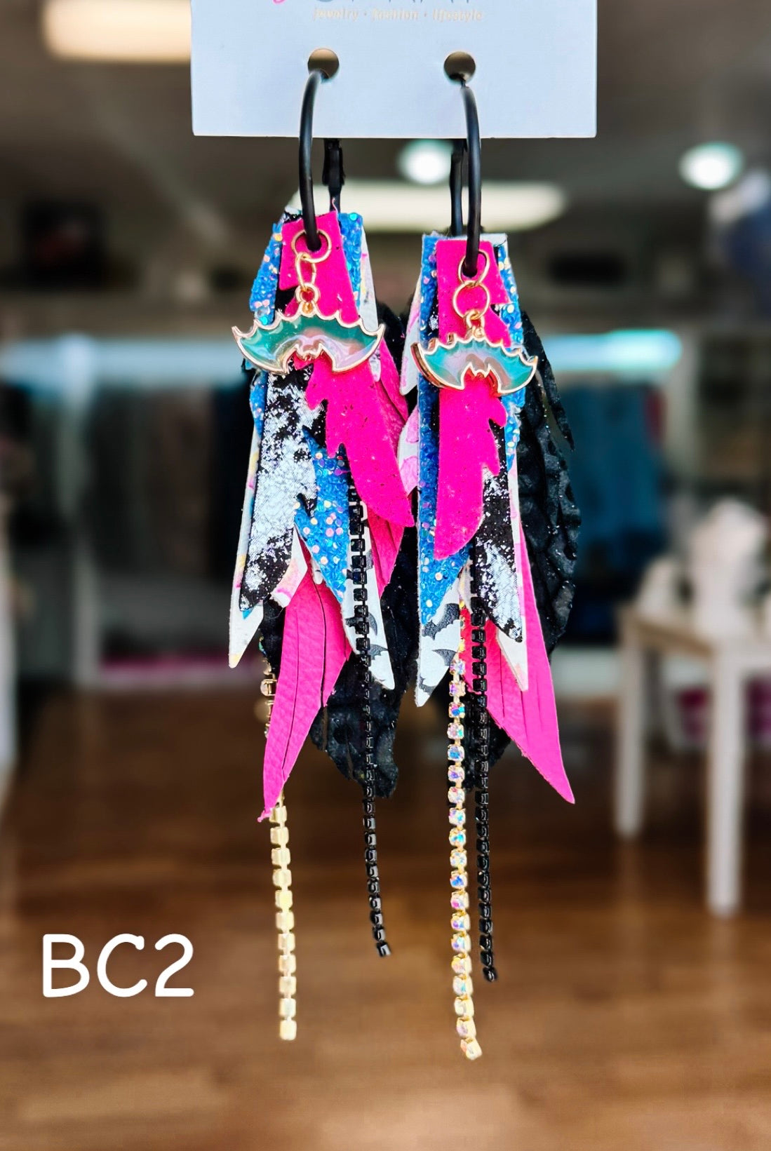 Jak Sprat BOO-jee Collection: Mini Mic Drop Dangles-Earrings-Dear Me Southern Boutique, located in DeRidder, Louisiana