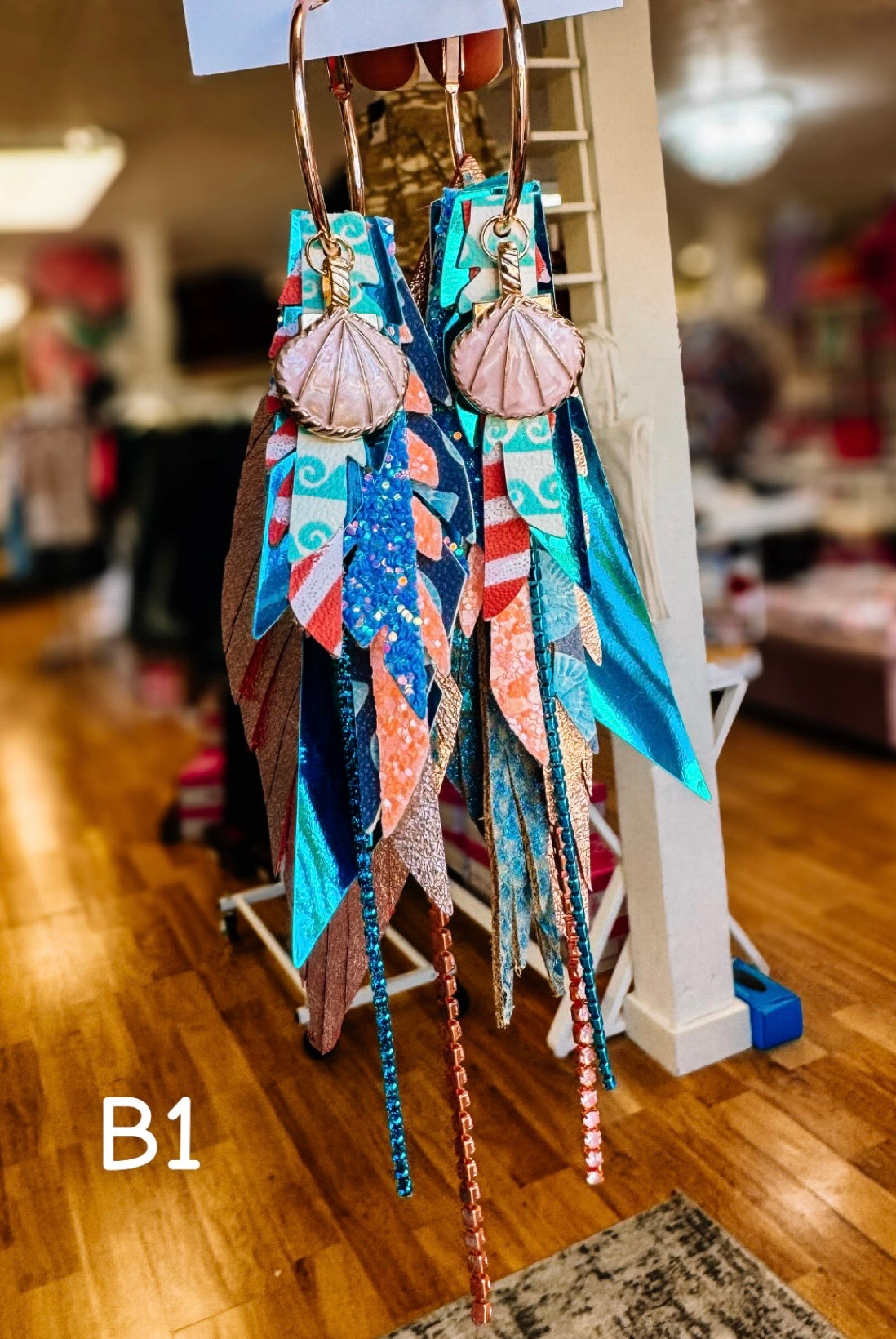 Jak Sprat Beach Please Collection: Medium Mic Drop Dangles-Earrings-Dear Me Southern Boutique, located in DeRidder, Louisiana