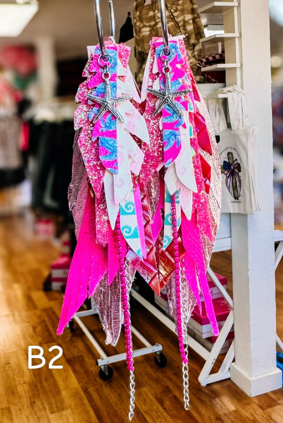 Jak Sprat Beach Please Collection: Medium Mic Drop Dangles-Earrings-Dear Me Southern Boutique, located in DeRidder, Louisiana