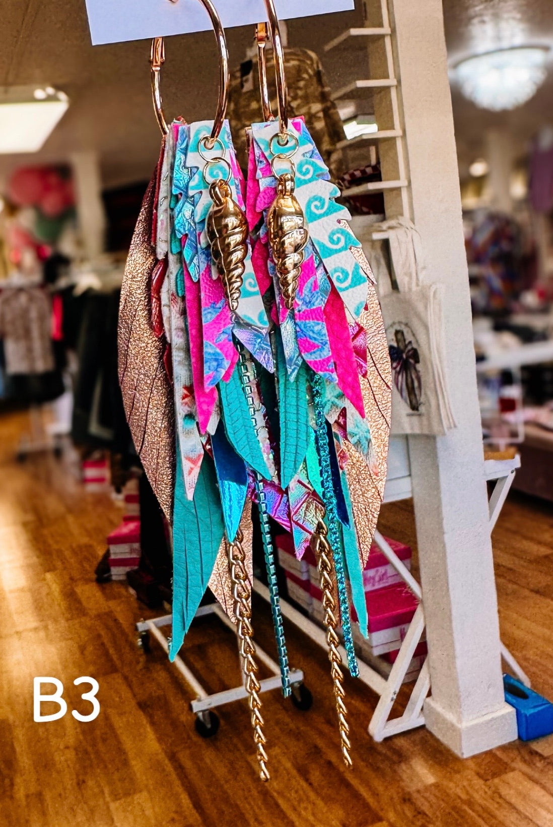 Jak Sprat Beach Please Collection: Medium Mic Drop Dangles-Earrings-Dear Me Southern Boutique, located in DeRidder, Louisiana