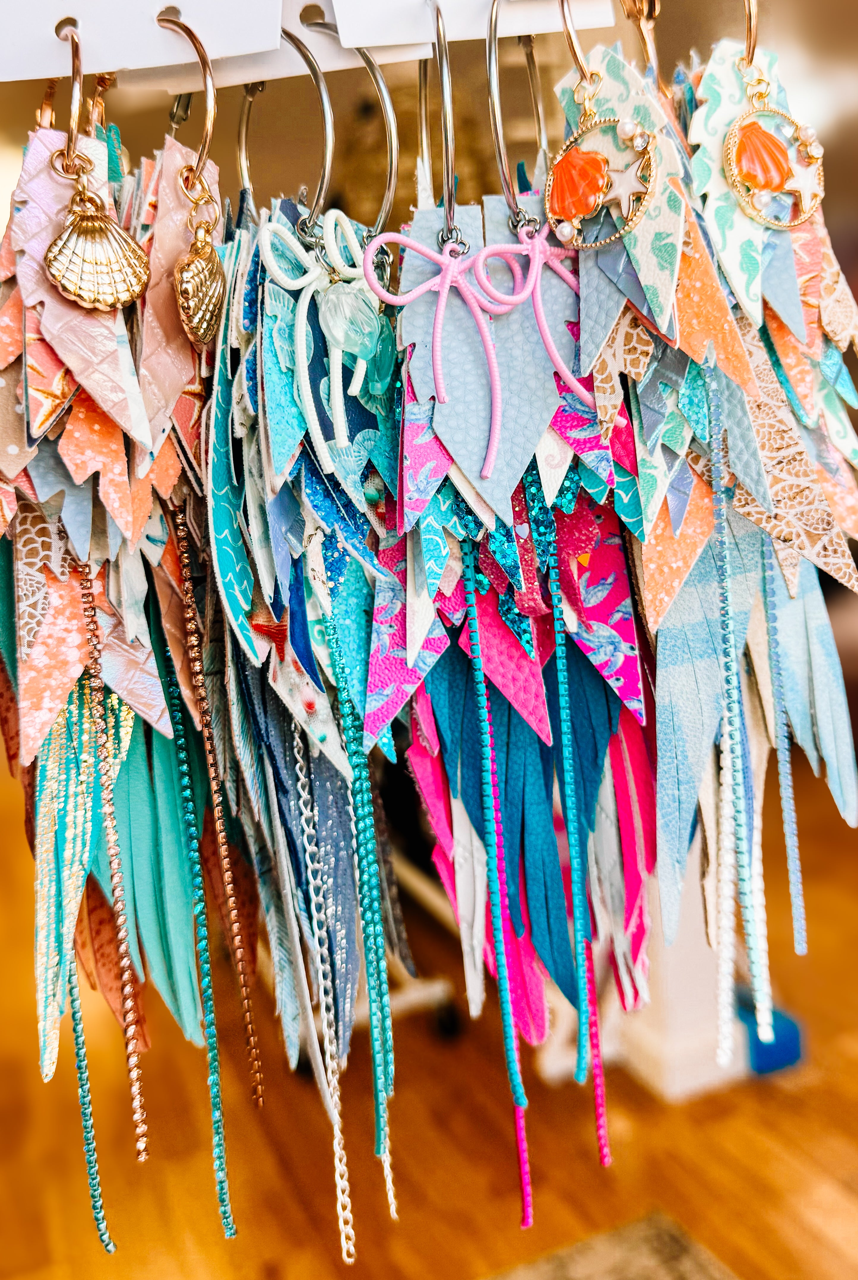 Jak Sprat Beach Please Collection: Mega Mic Drop-Earrings-Dear Me Southern Boutique, located in DeRidder, Louisiana