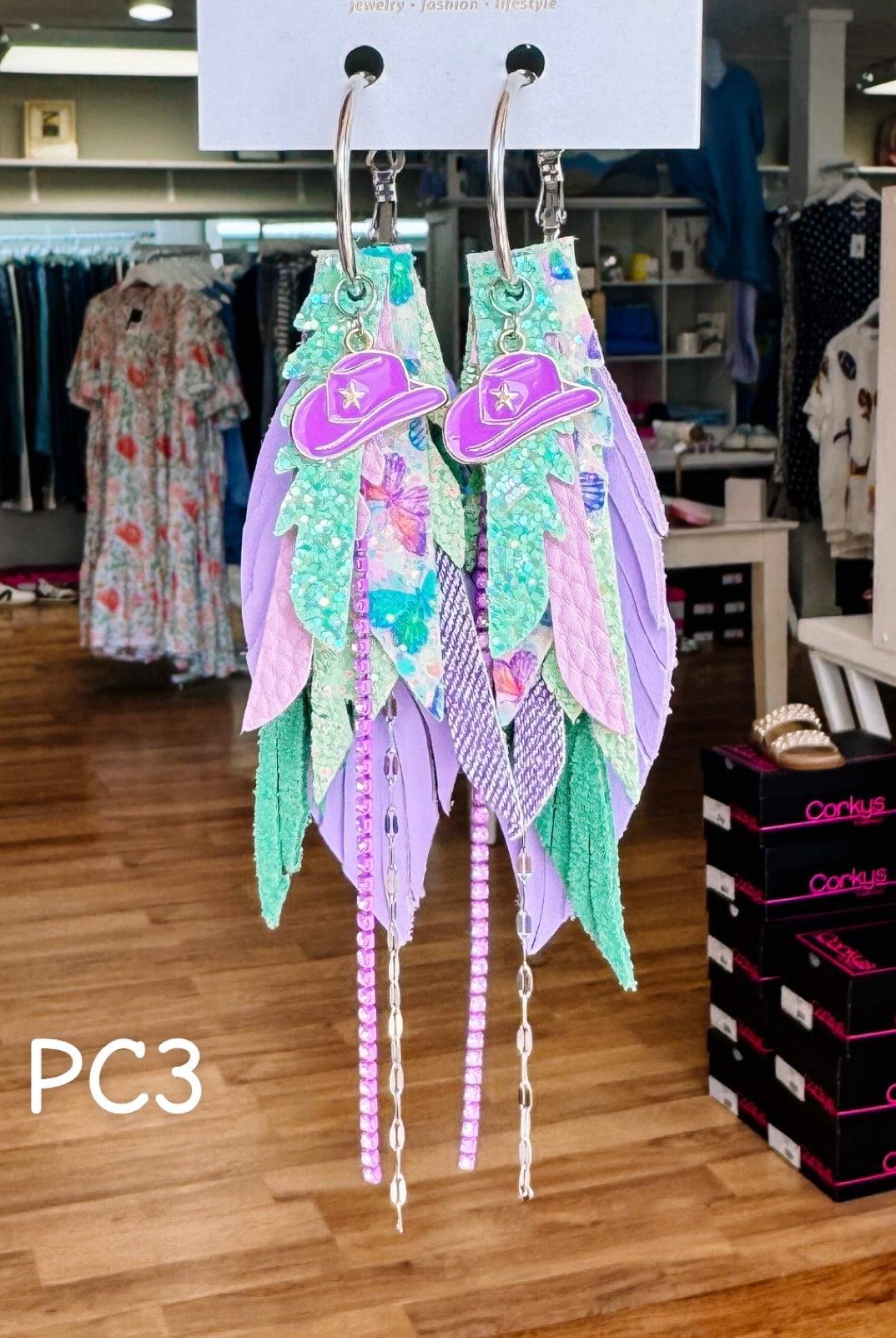 Jak Sprat Beg Your Pardon Collection: Mini Mic Drop Dangles-Earrings-Dear Me Southern Boutique, located in DeRidder, Louisiana
