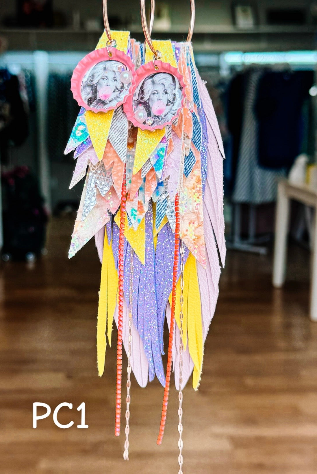 Jak Sprat Beg Your Parton Collection: Mega Mic Drop Dangles-Earrings-Dear Me Southern Boutique, located in DeRidder, Louisiana