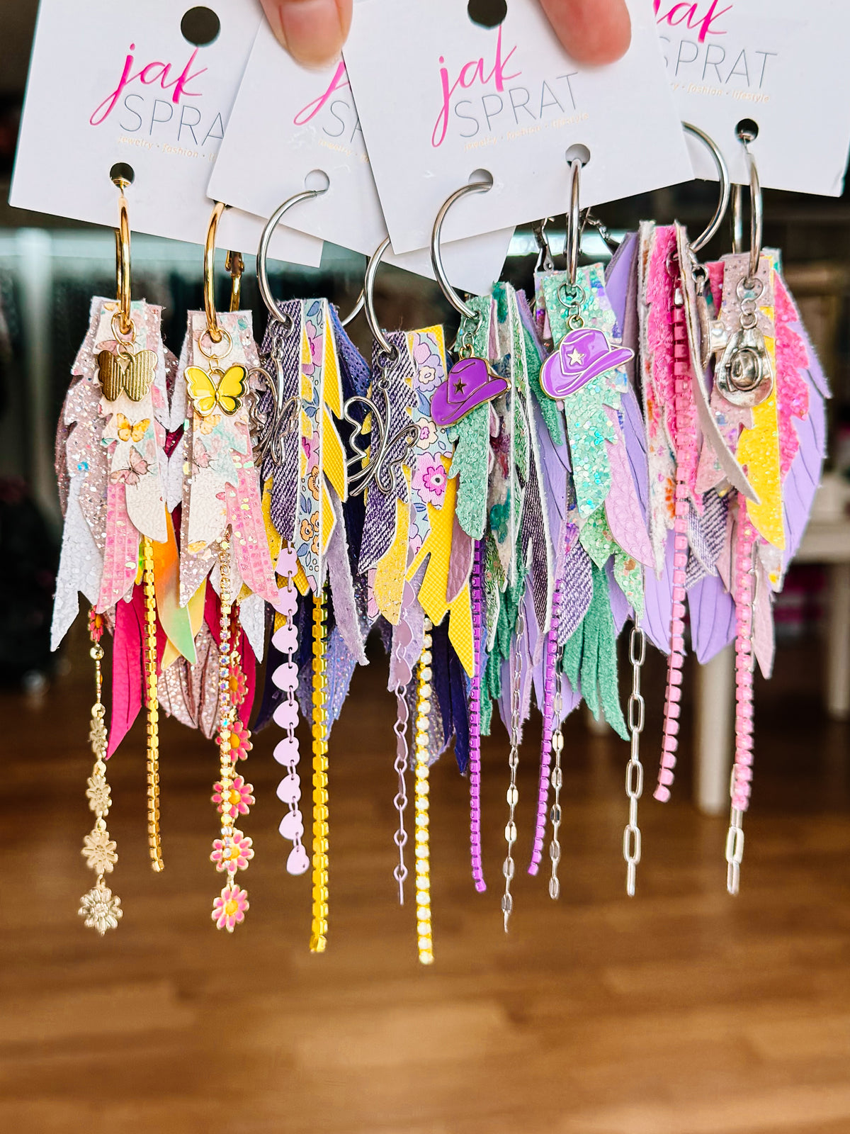 Jak Sprat Beg Your Parton Collection: Mini Mic Drop Dangles-Jewelry - Earrings-Dear Me Southern Boutique, located in DeRidder, Louisiana