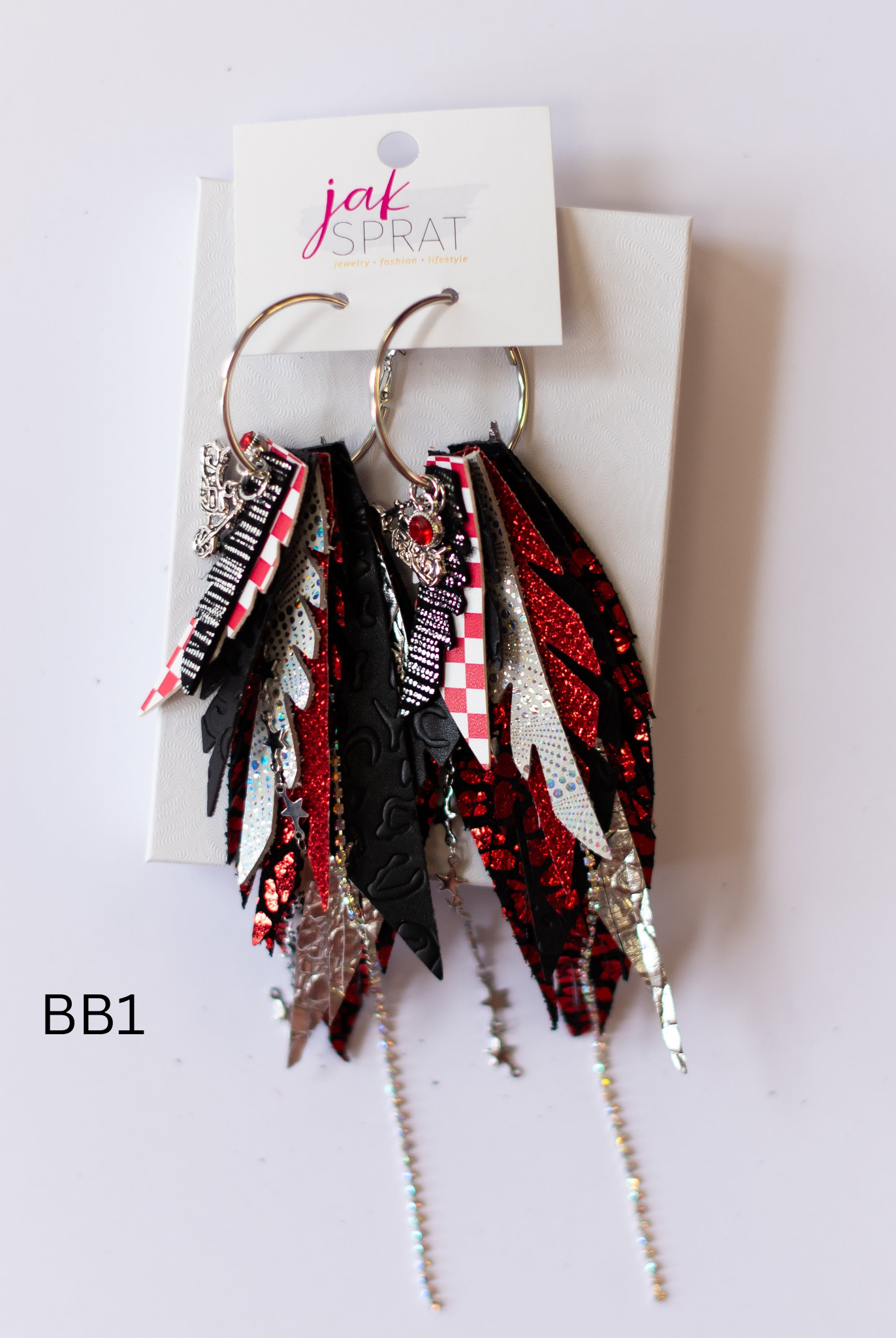 Jak Sprat Biker Babe Collection: Medium Mic Drop Dangles-Earrings-Dear Me Southern Boutique, located in DeRidder, Louisiana