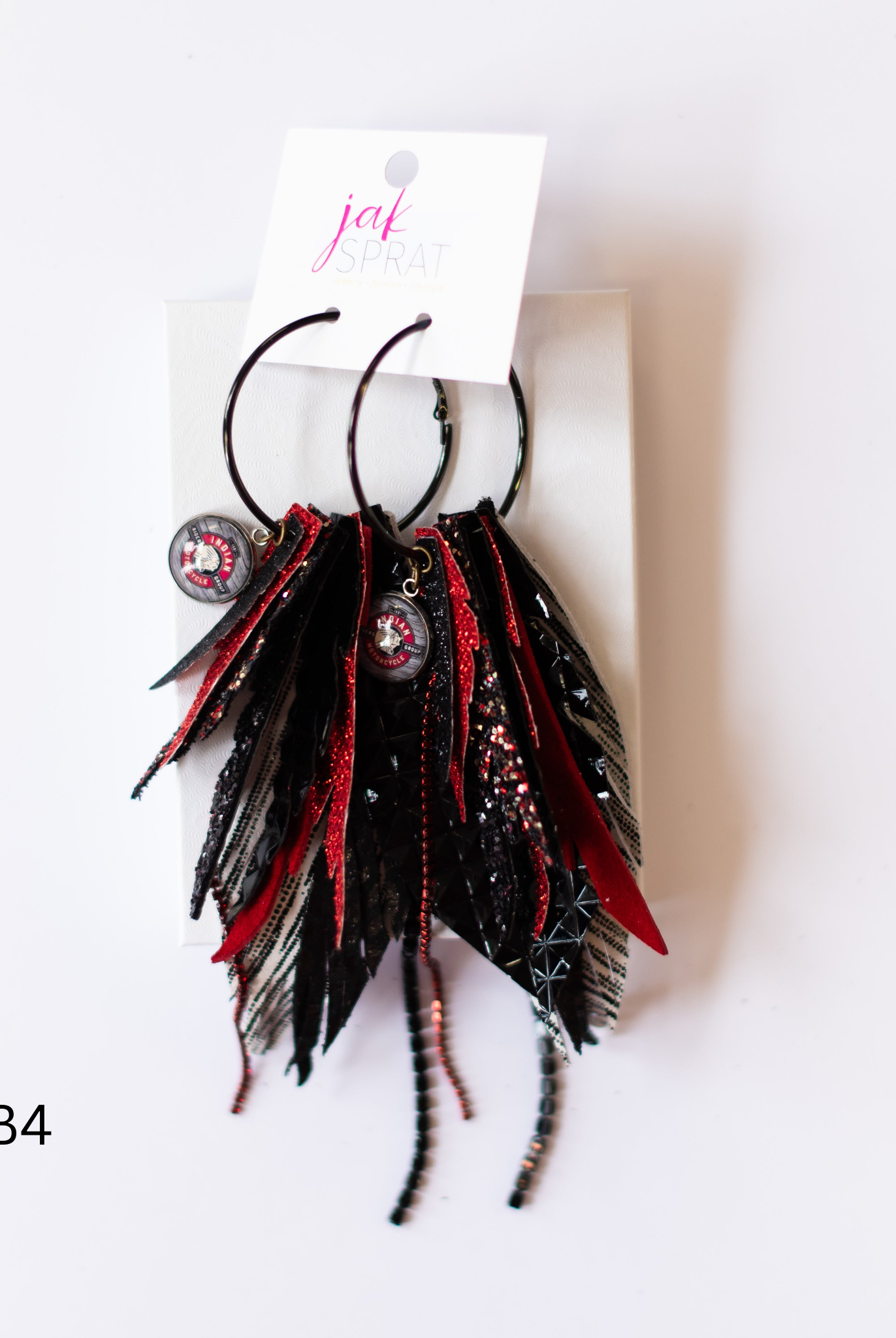 Jak Sprat Biker Babe Collection: Medium Mic Drop Dangles-Earrings-Dear Me Southern Boutique, located in DeRidder, Louisiana
