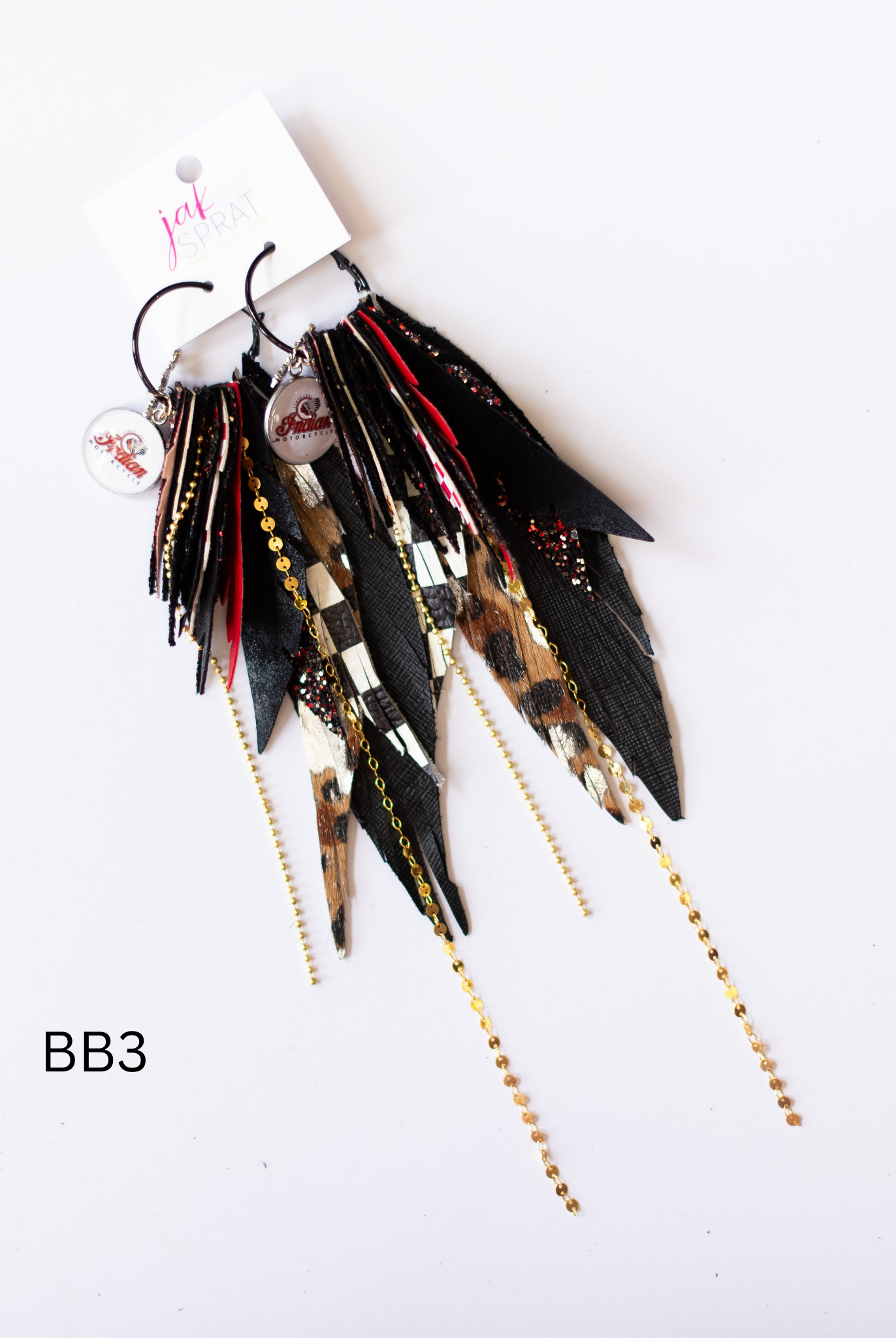 Jak Sprat Biker Babe Collection: Mega Mic Drop Dangles-Earrings-Dear Me Southern Boutique, located in DeRidder, Louisiana