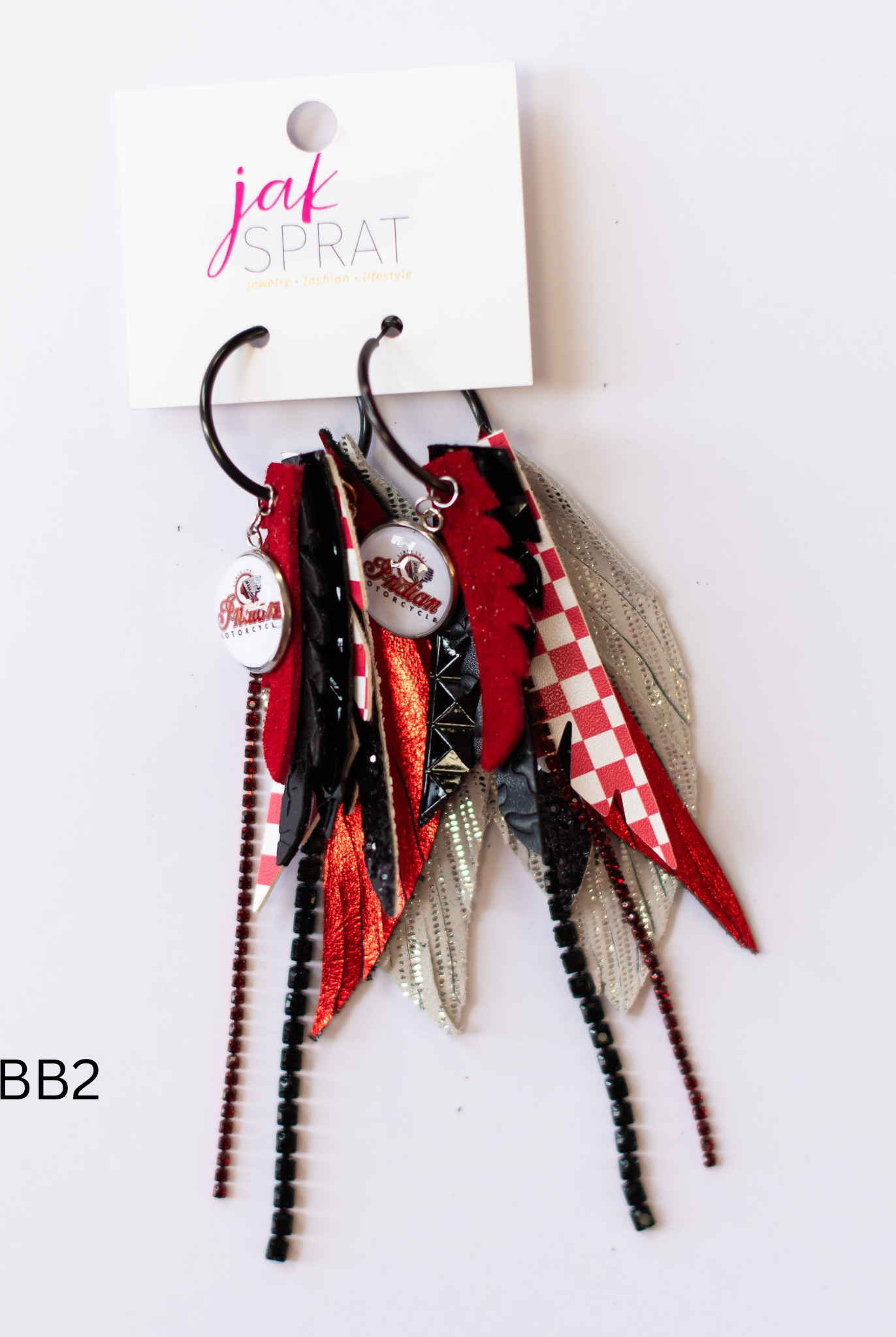 Jak Sprat Biker Babe Collection: Mini Mic Drop Dangles-Earrings-Dear Me Southern Boutique, located in DeRidder, Louisiana