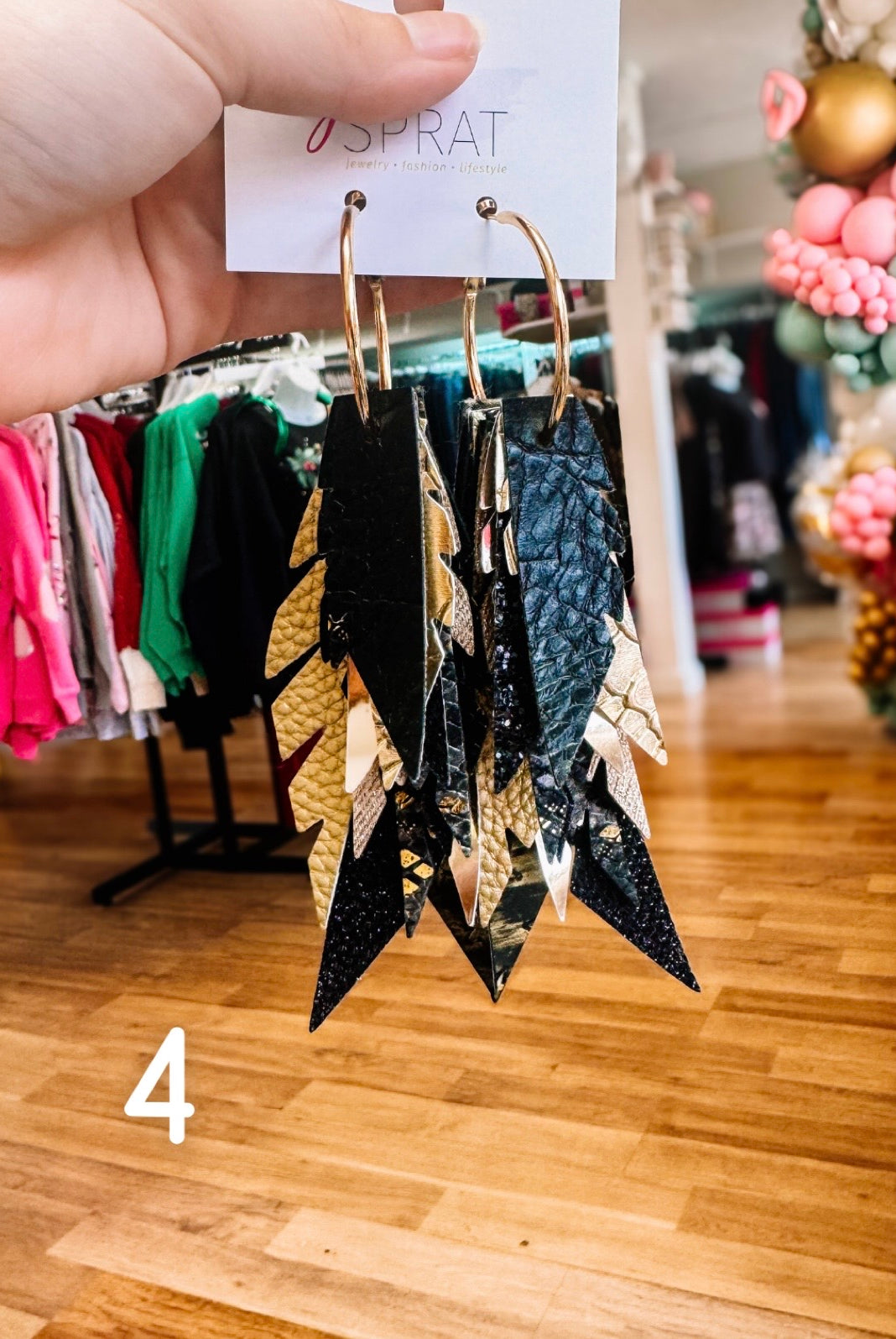 Jak Sprat Black & Bold Collection: Fabulous Feather Dangles-Earrings-Dear Me Southern Boutique, located in DeRidder, Louisiana