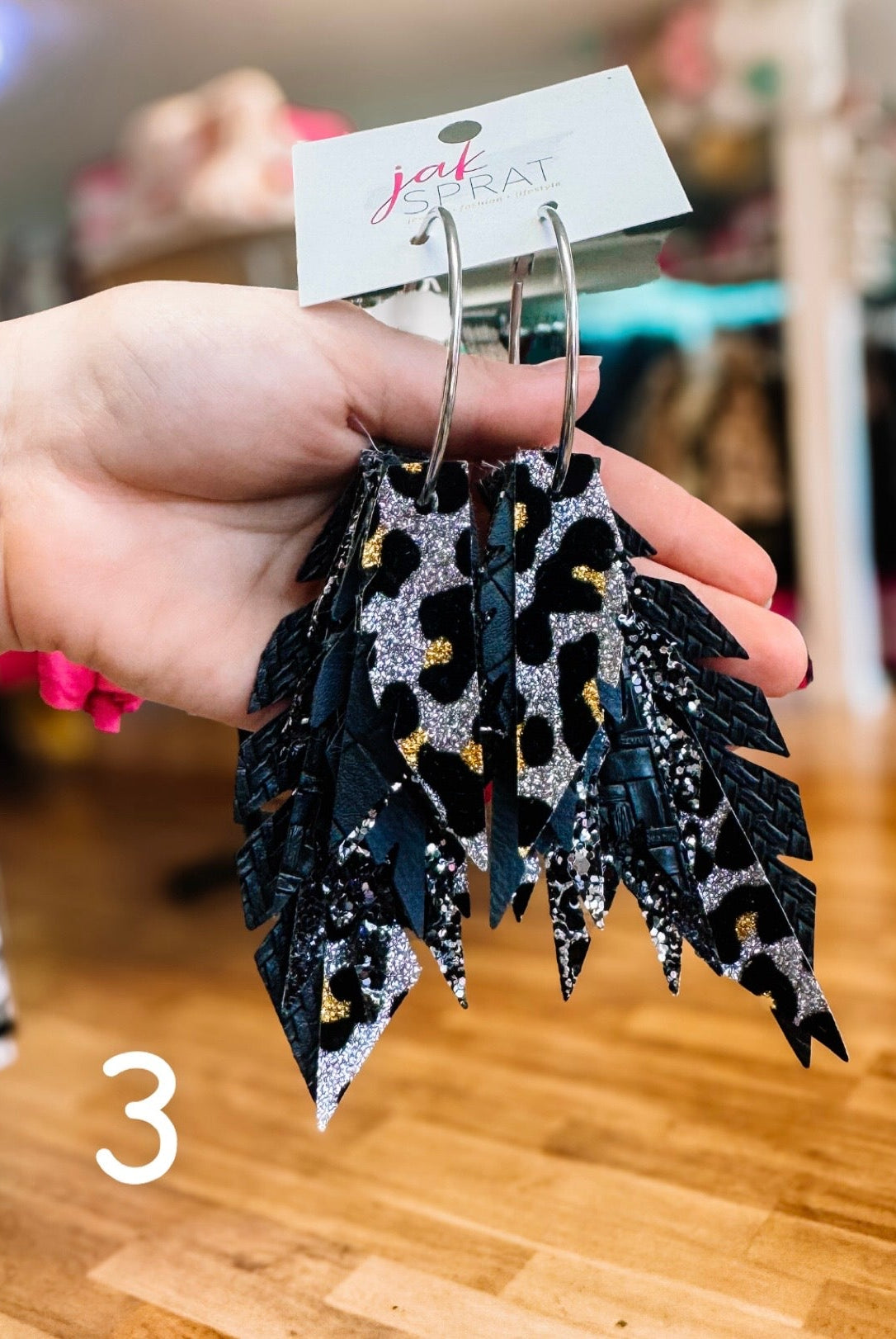 Jak Sprat Black & Bold Collection: Fabulous Feather Dangles-Jewelry - Earrings-Dear Me Southern Boutique, located in DeRidder, Louisiana