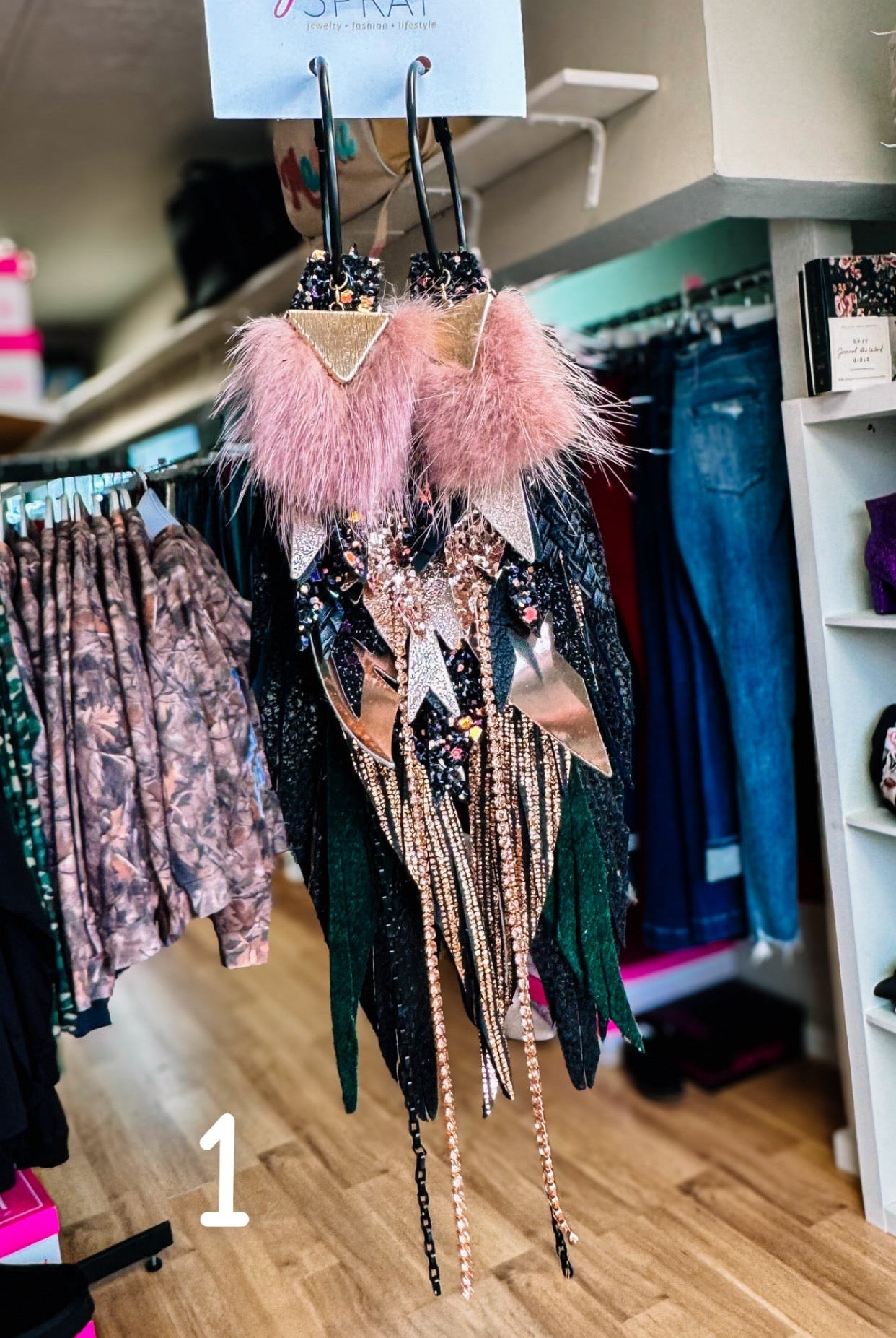 Jak Sprat Black & Bold Collection: Mega Mic Drop Dangles-Earrings-Dear Me Southern Boutique, located in DeRidder, Louisiana