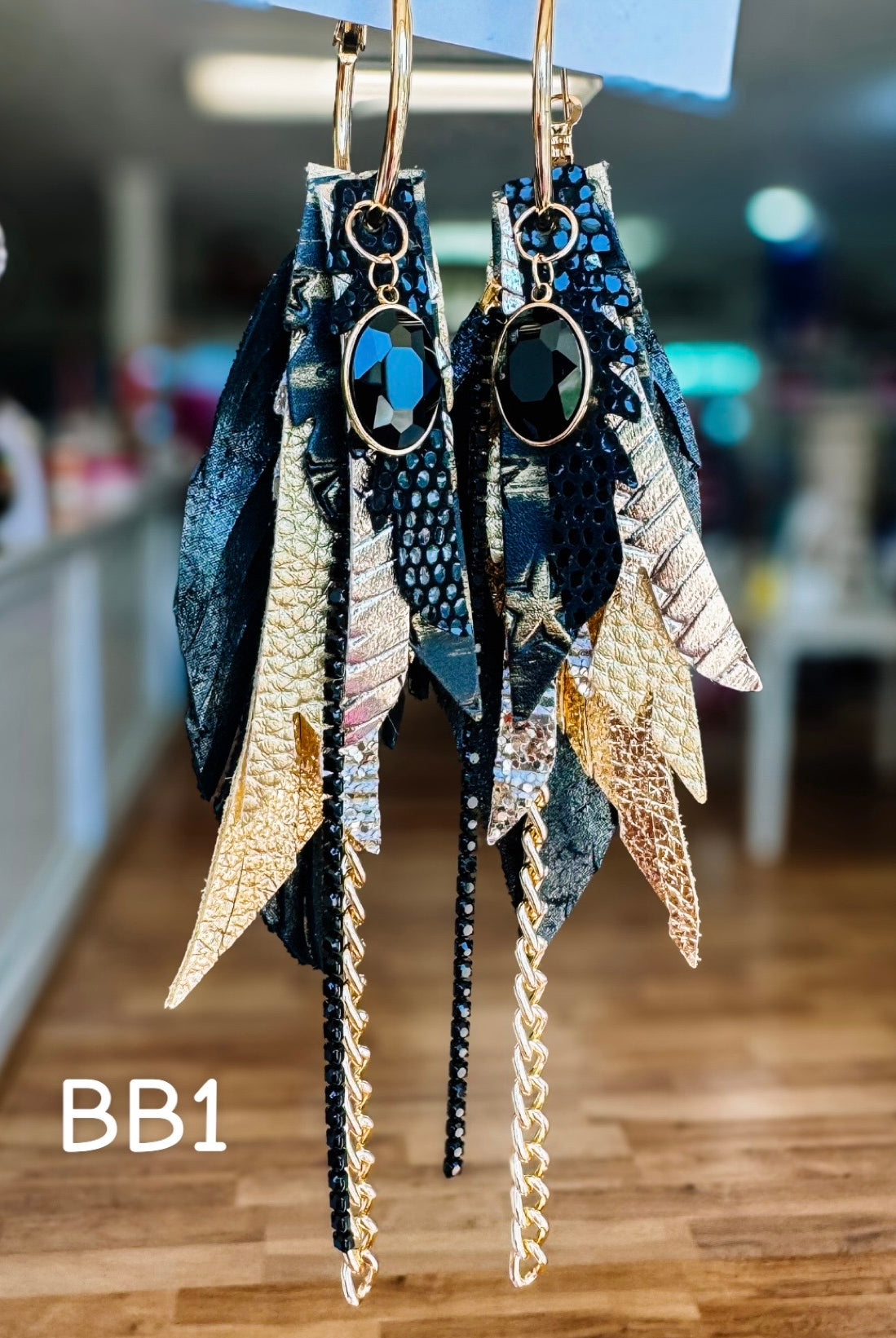 Jak Sprat Black & Bold Collection: Mini Mic Drop Dangles-Earrings-Dear Me Southern Boutique, located in DeRidder, Louisiana