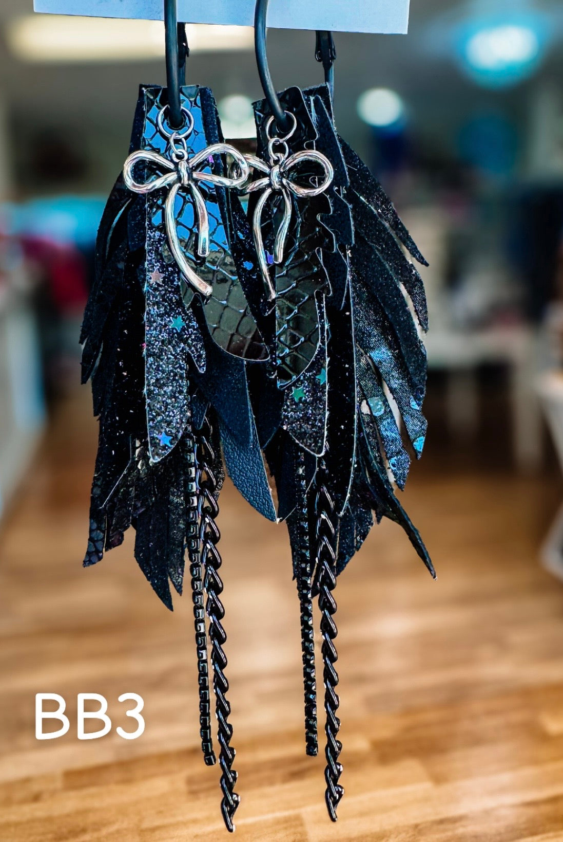 Jak Sprat Black & Bold Collection: Mini Mic Drop Dangles-Earrings-Dear Me Southern Boutique, located in DeRidder, Louisiana