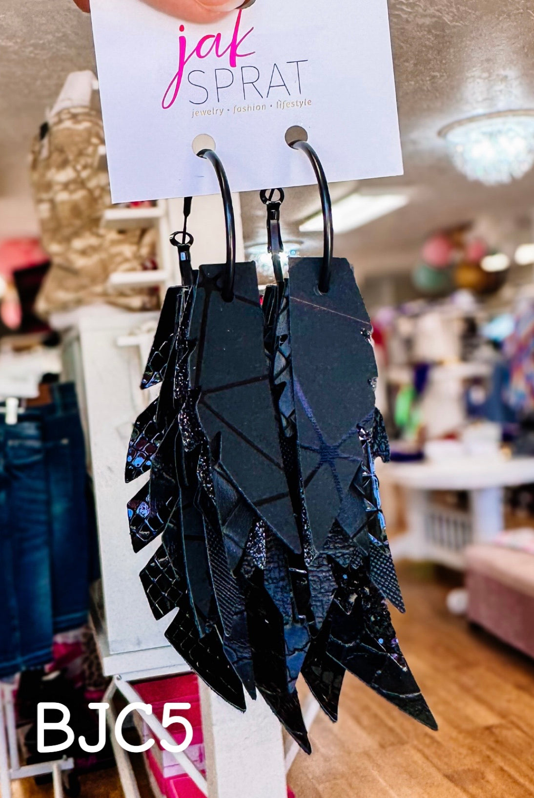 Jak Sprat Black Jak Collection: Fabulous Feather Dangles-Earrings-Dear Me Southern Boutique, located in DeRidder, Louisiana