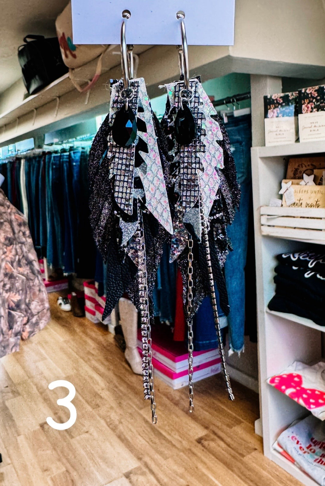 Jak Sprat Black, White & Checkered Collection: Mini Mic Drop Dangles-Earrings-Dear Me Southern Boutique, located in DeRidder, Louisiana