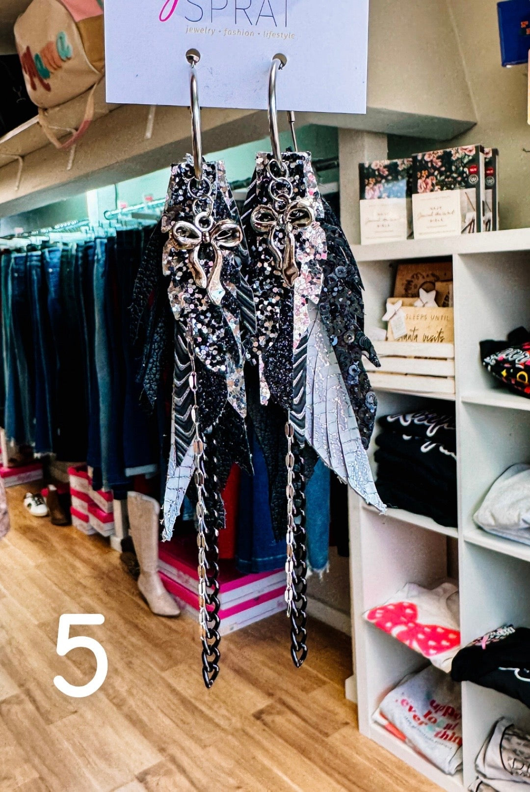 Jak Sprat Black, White & Checkered Collection: Mini Mic Drop Dangles-Earrings-Dear Me Southern Boutique, located in DeRidder, Louisiana