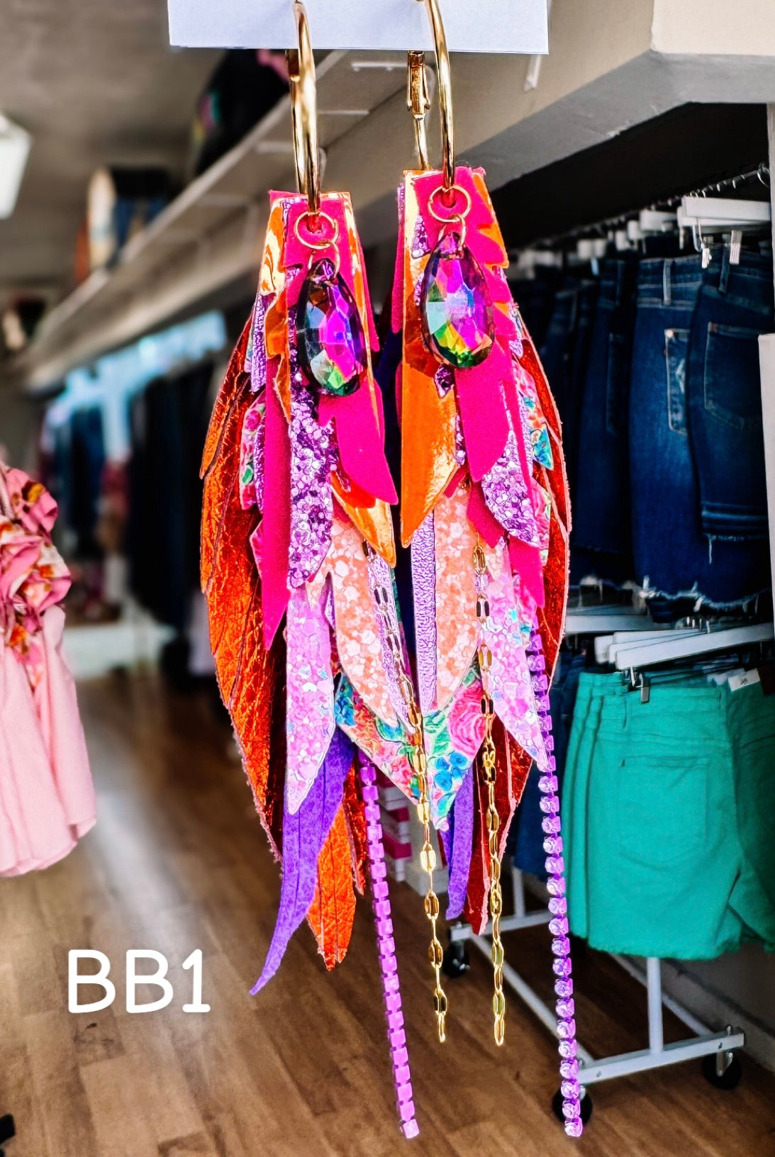 Jak Sprat Blooming Brights Collection: Medium Mic Drop Dangles-Earrings-Dear Me Southern Boutique, located in DeRidder, Louisiana