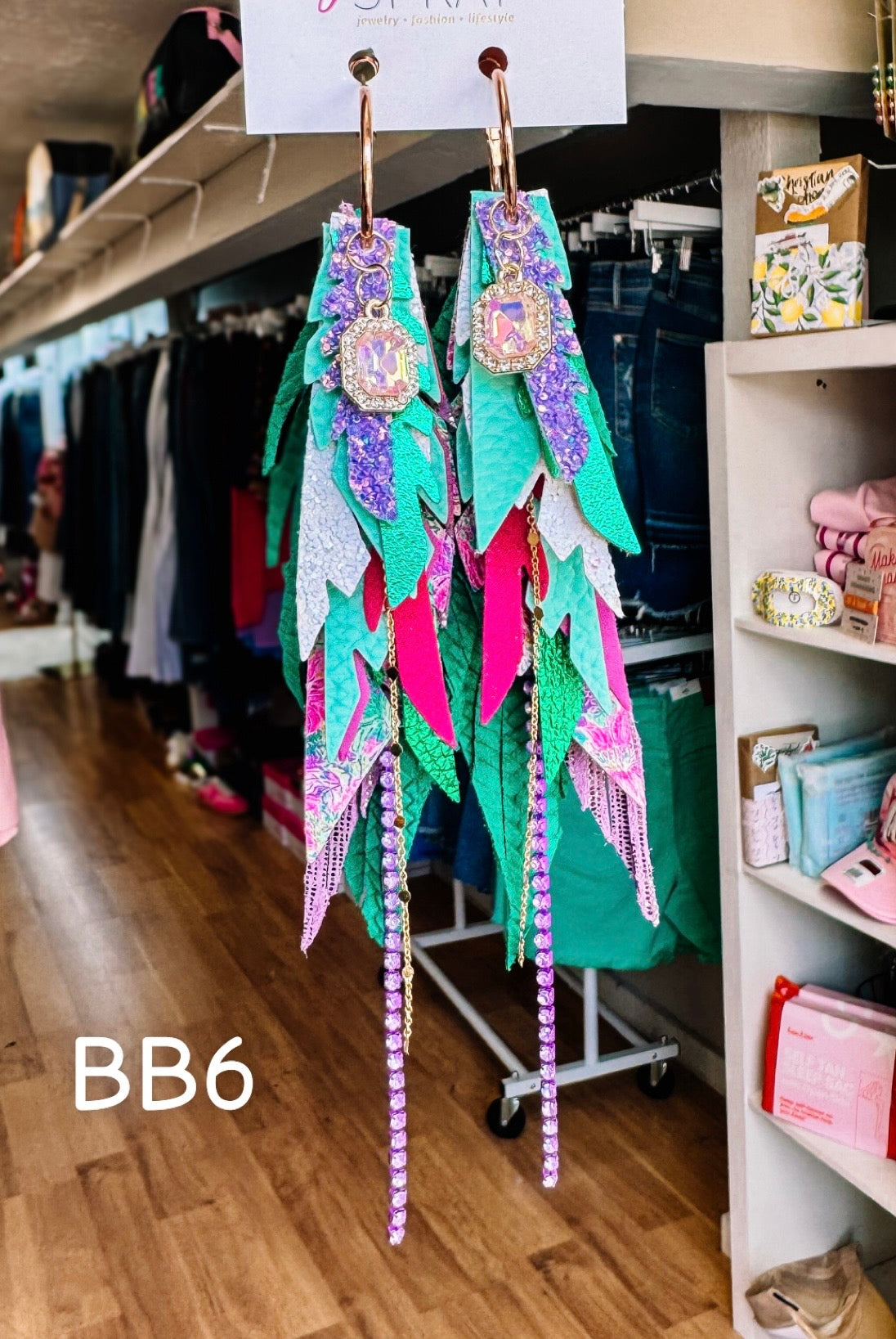 Jak Sprat Blooming Brights Collection: Medium Mic Drop Dangles-Earrings-Dear Me Southern Boutique, located in DeRidder, Louisiana