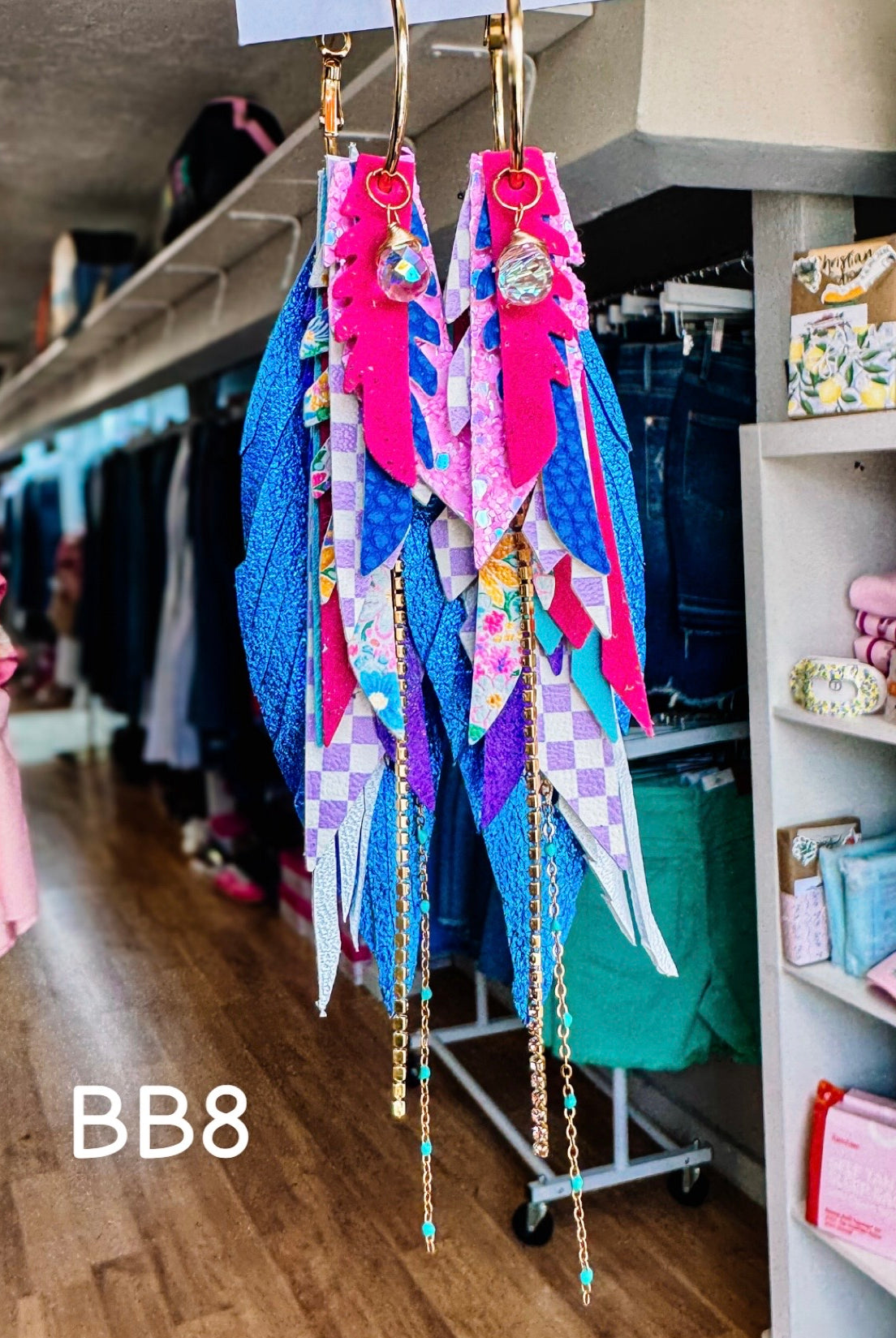 Jak Sprat Blooming Brights Collection: Medium Mic Drop Dangles-Earrings-Dear Me Southern Boutique, located in DeRidder, Louisiana