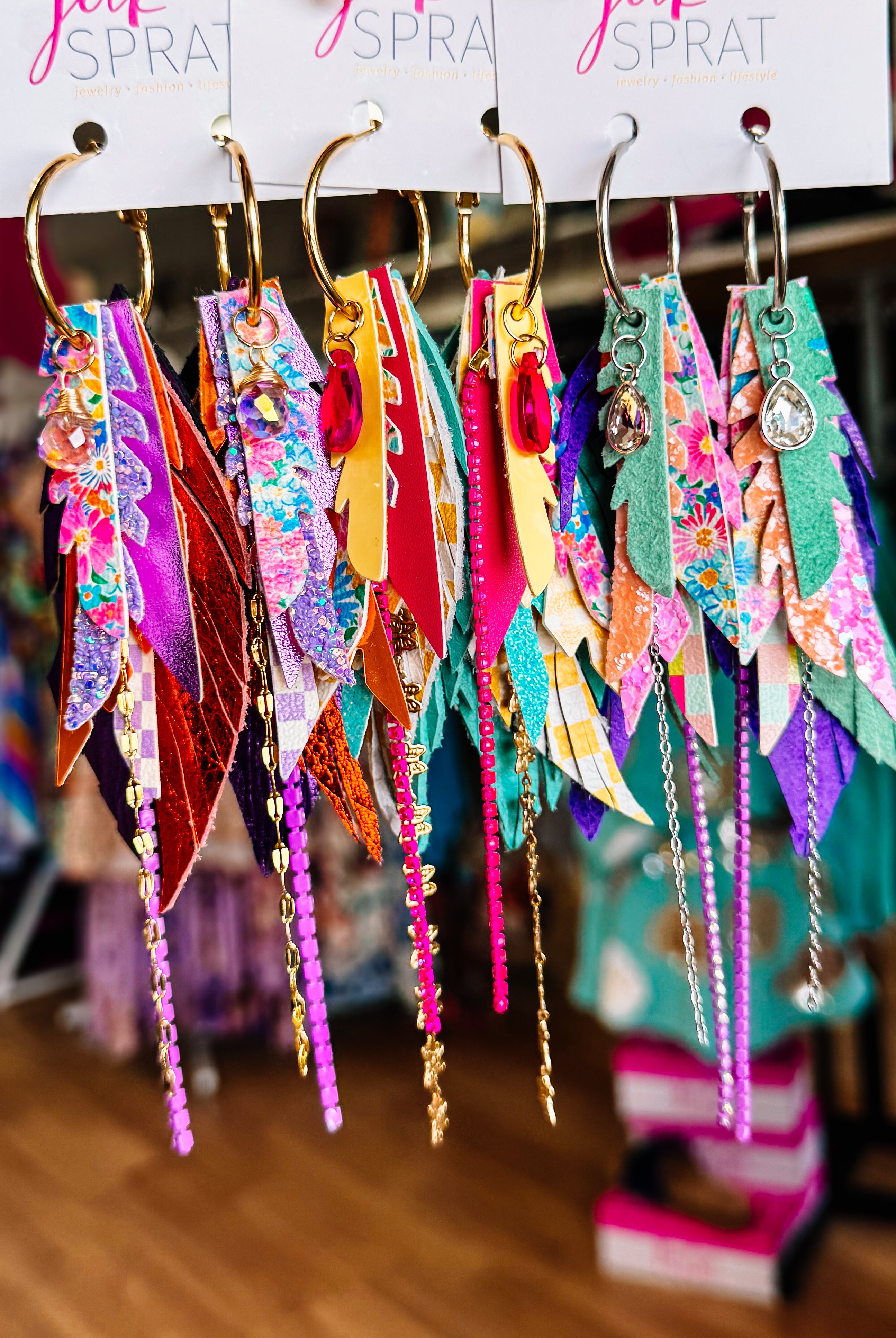 Jak Sprat Blooming Brights Collection: Mini Mic Drop Dangles-Earrings-Dear Me Southern Boutique, located in DeRidder, Louisiana