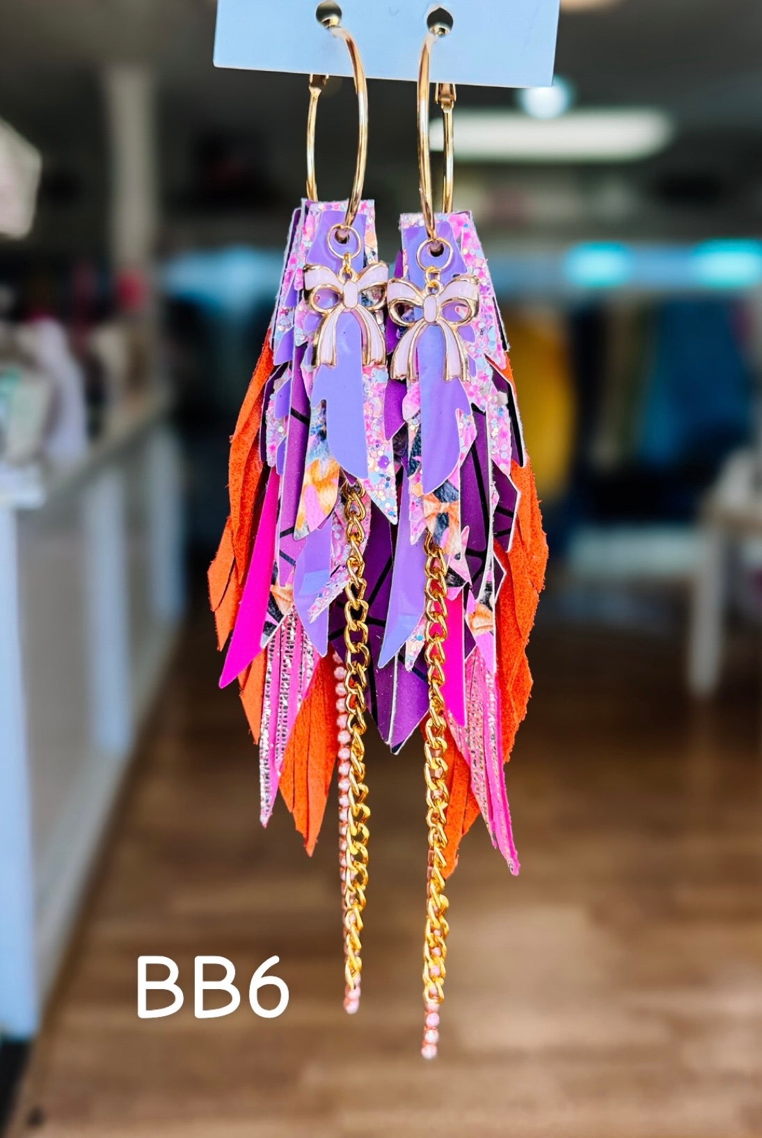 Jak Sprat Boos & Bows Collection: Medium Mic Drop Dangles-Earrings-Dear Me Southern Boutique, located in DeRidder, Louisiana