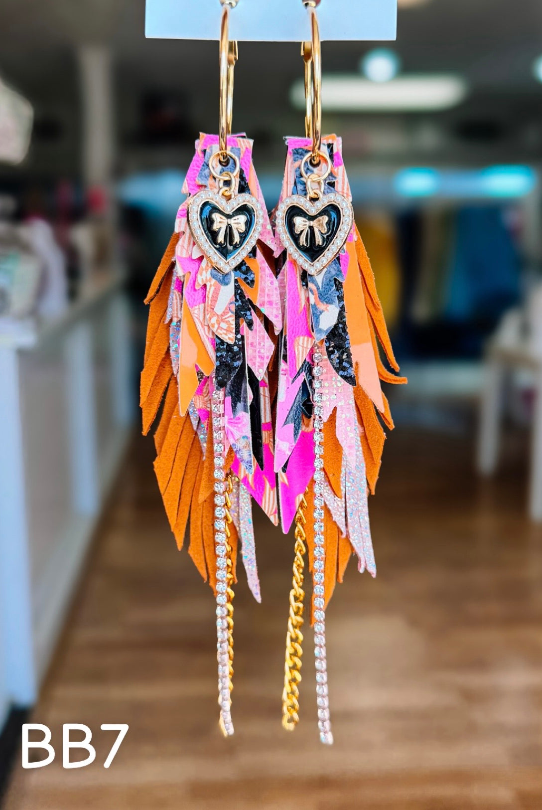 Jak Sprat Boos & Bows Collection: Medium Mic Drop Dangles-Earrings-Dear Me Southern Boutique, located in DeRidder, Louisiana