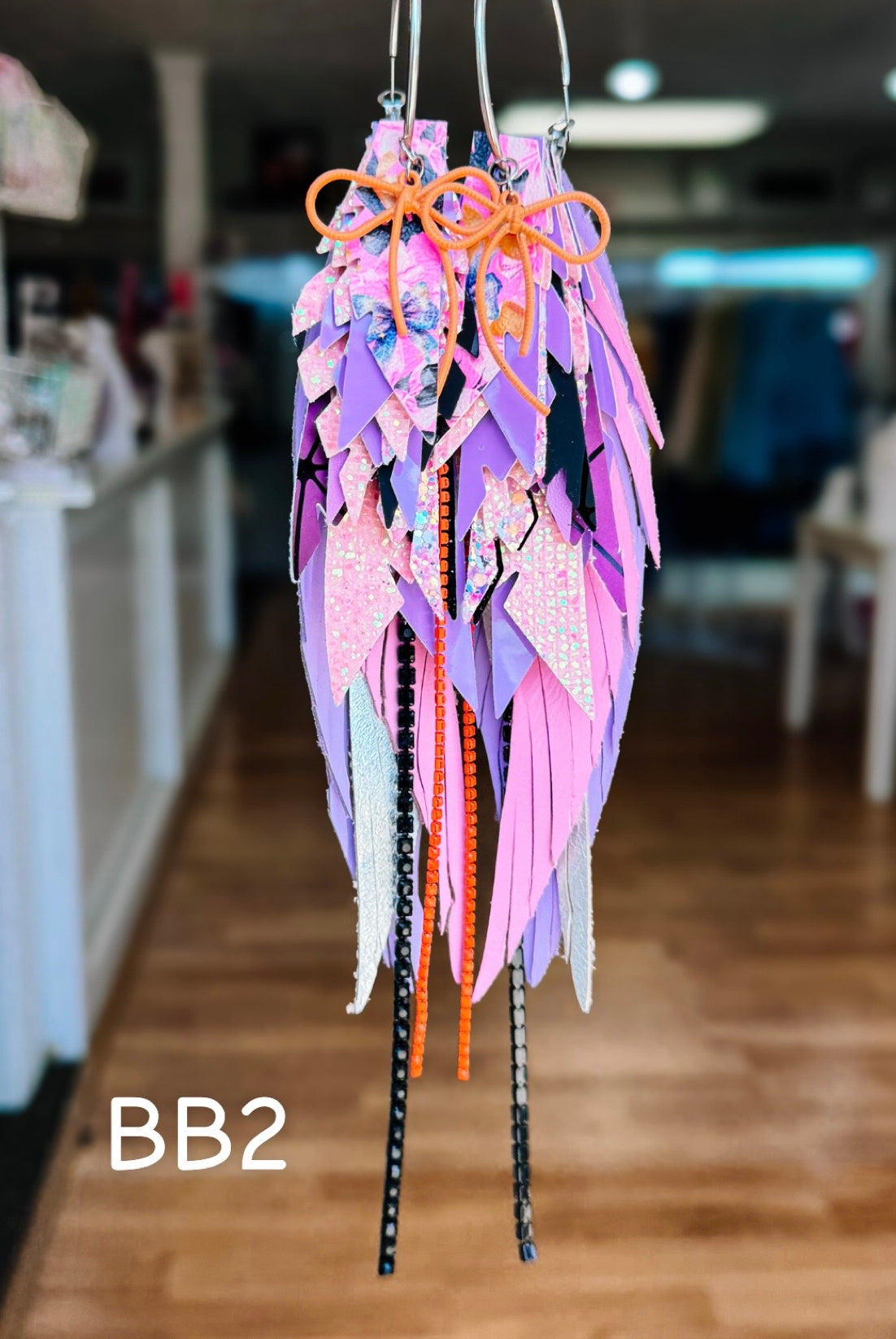 Jak Sprat Boos & Bows Collection: Mega Mic Drop Dangles-Earrings-Dear Me Southern Boutique, located in DeRidder, Louisiana
