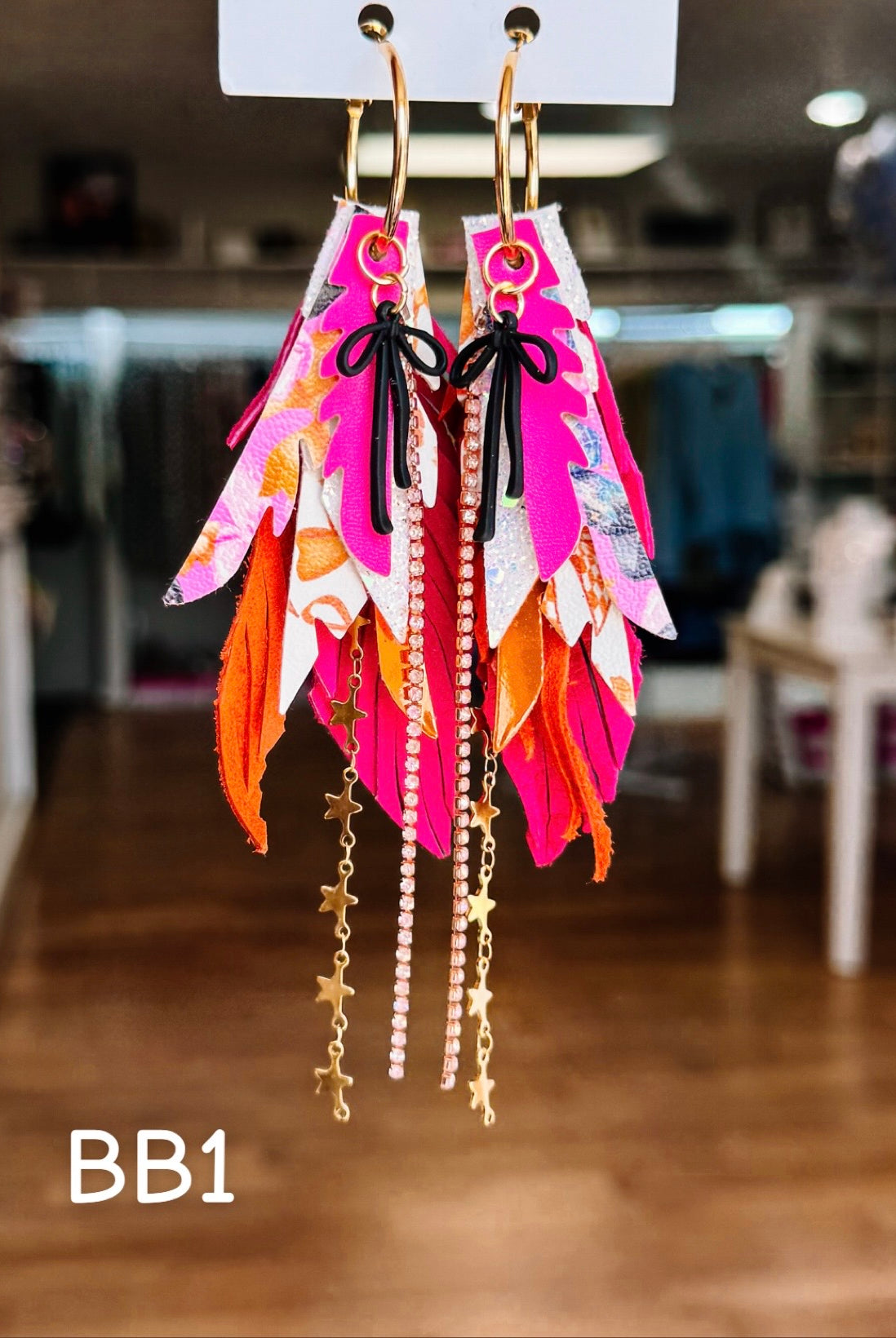 Jak Sprat Boos & Bows Collection: Mini Mic Drop Dangles-Earrings-Dear Me Southern Boutique, located in DeRidder, Louisiana