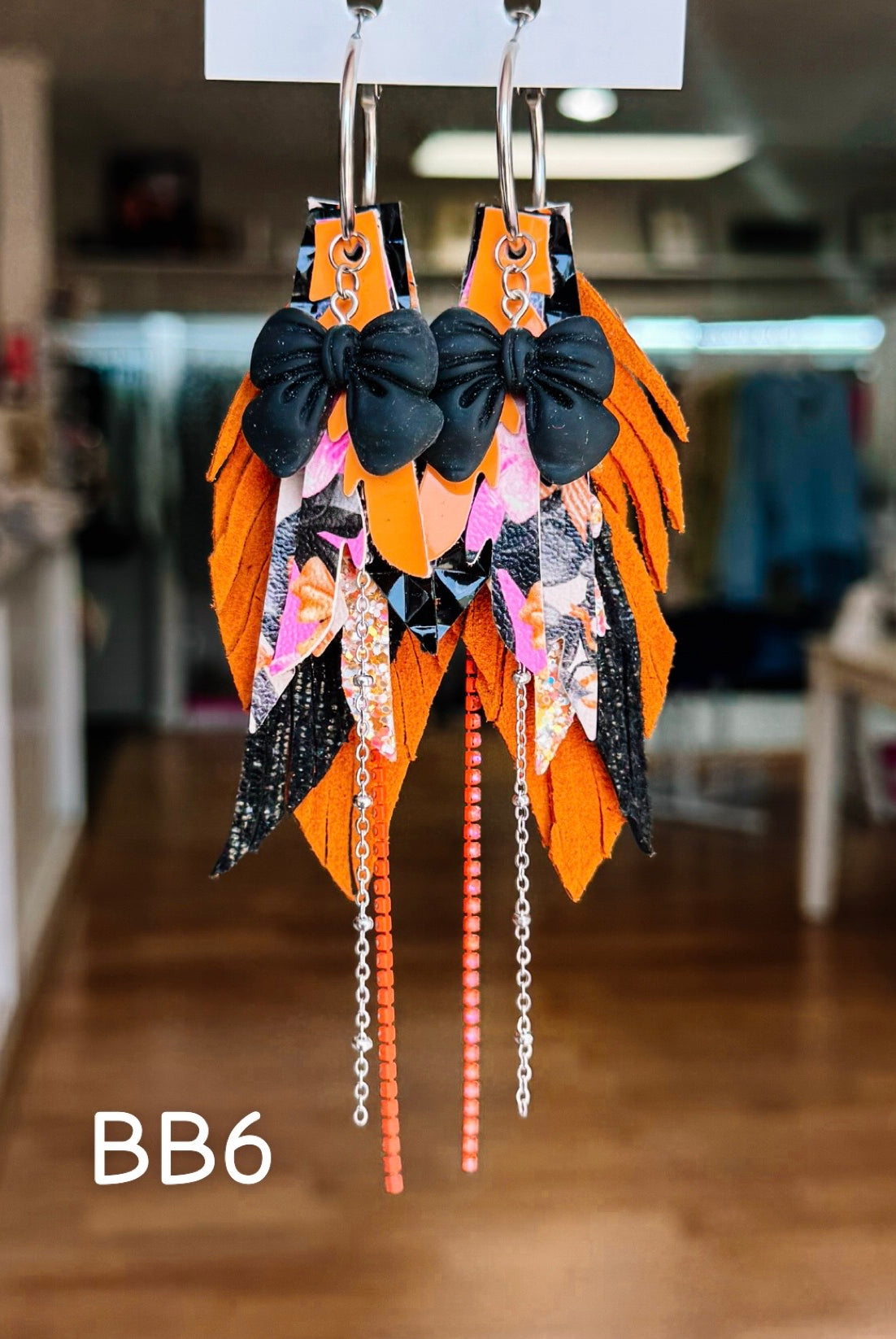 Jak Sprat Boos & Bows Collection: Mini Mic Drop Dangles-Earrings-Dear Me Southern Boutique, located in DeRidder, Louisiana
